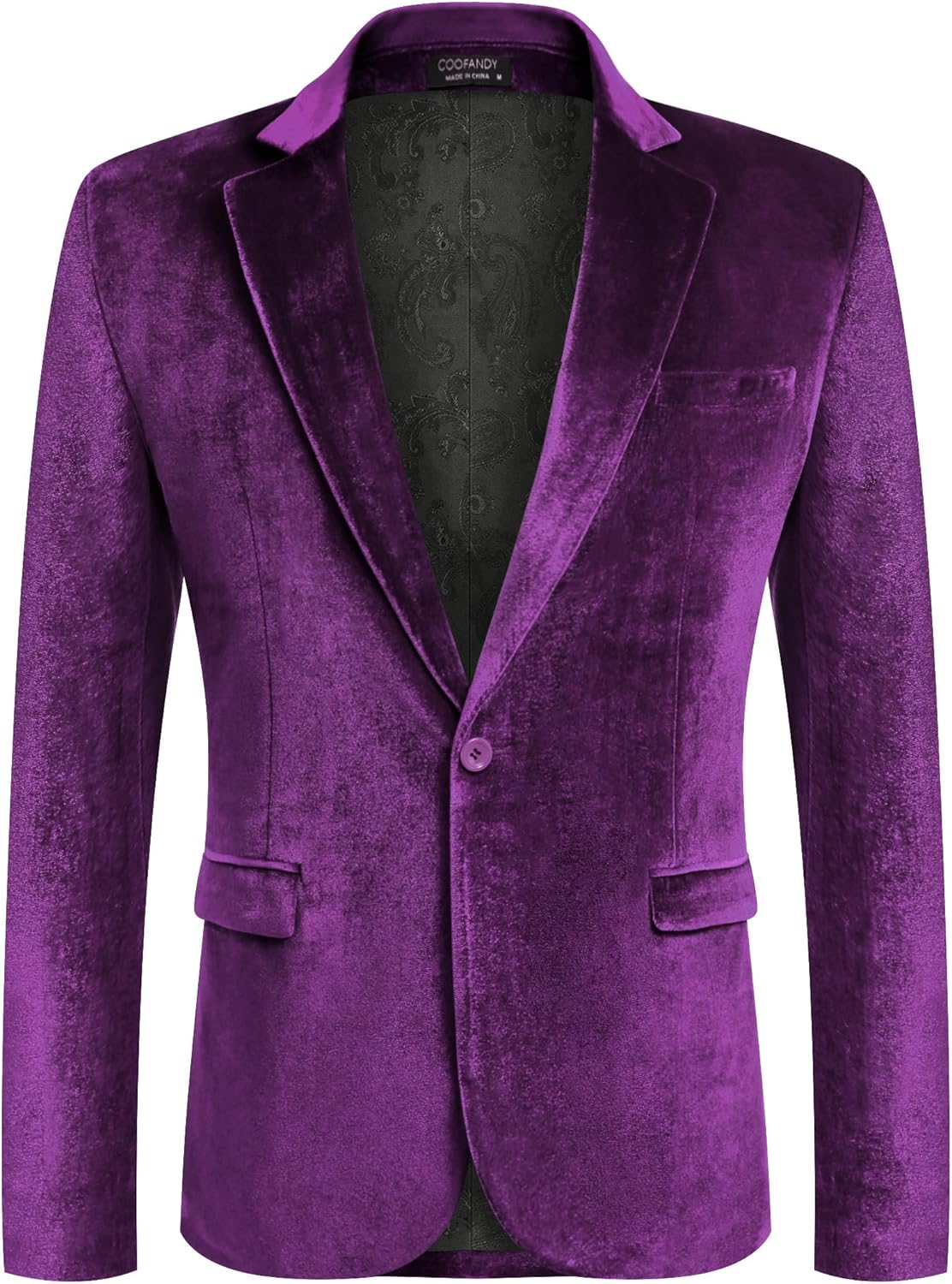 COOFANDY Men's Velvet Blazer for Weddings and Parties