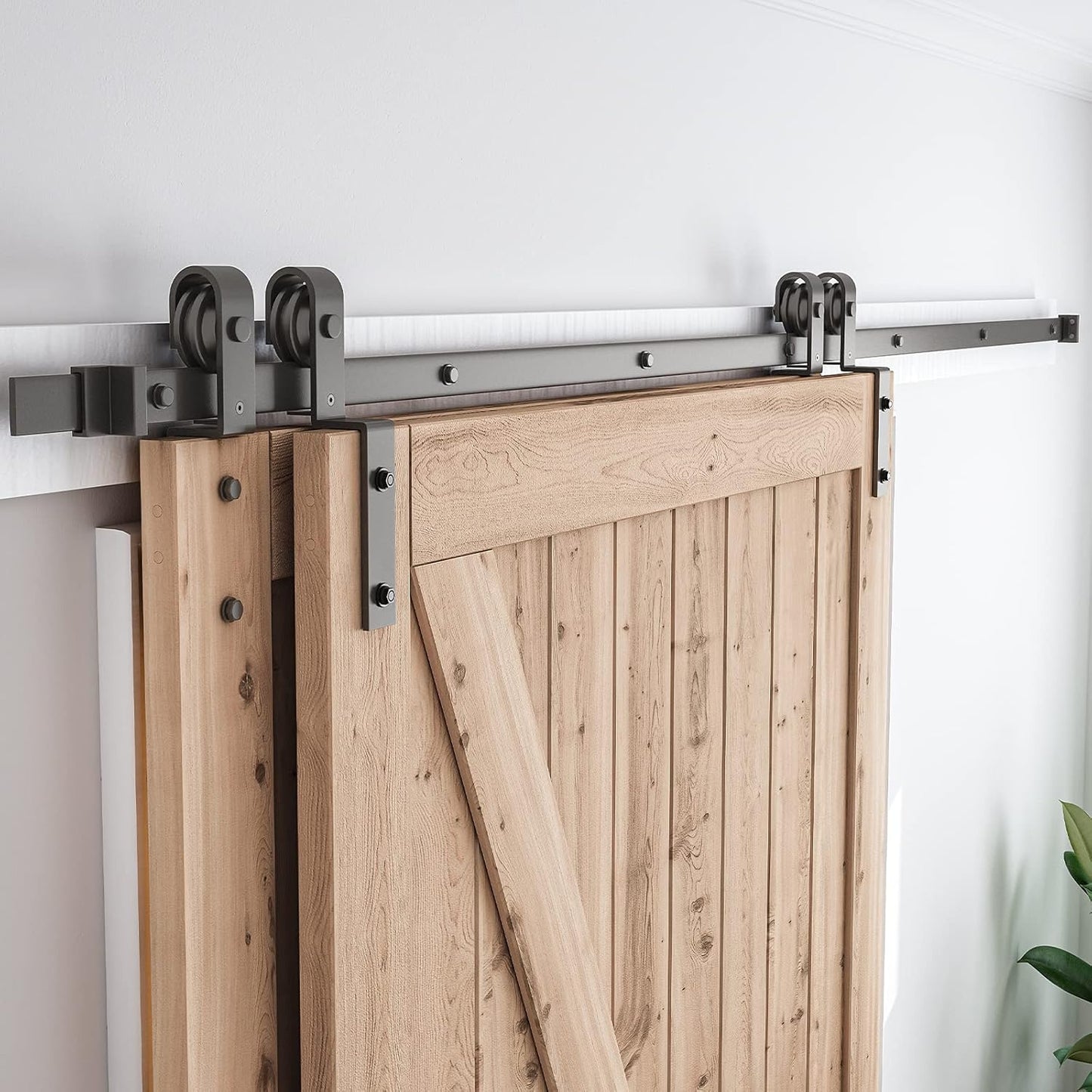 SMARTSTANDARD 9 Feet Bypass Sliding Barn Door Hardware Kit Review