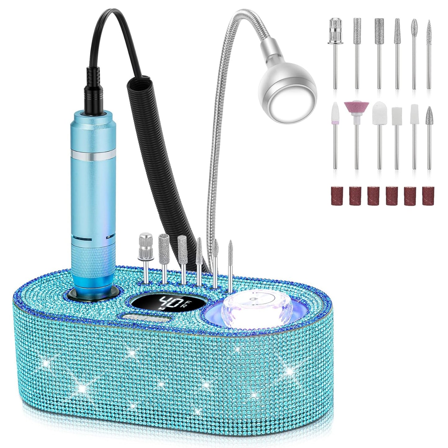 Sparkly Professional Nail Drill Kit for Perfect Nail Care