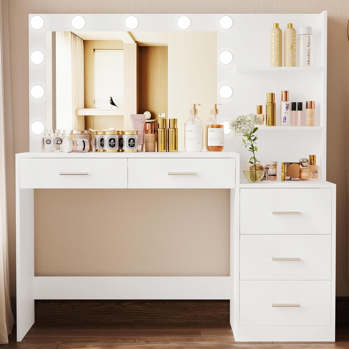 Glow-Up Guarantee: Rovaurx Lighted Vanity Desk