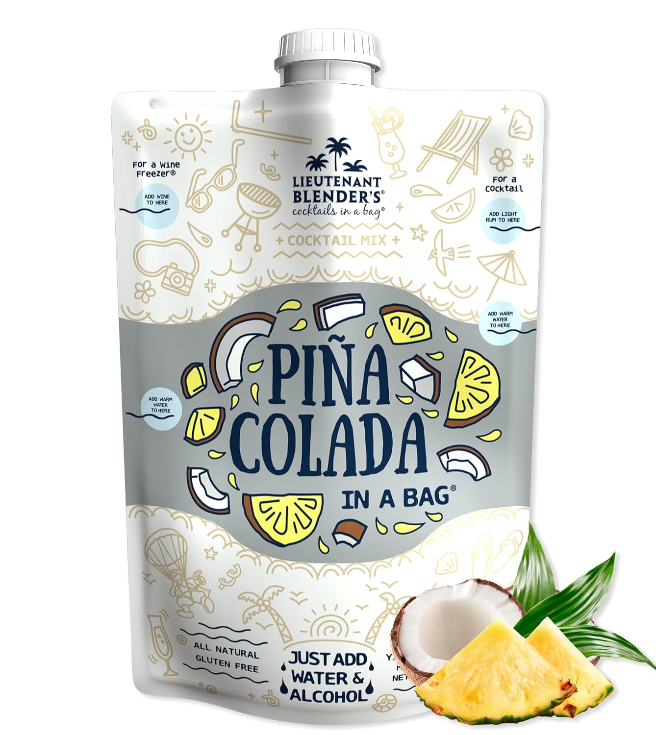 Pina Colada Mix: 1/2 Gallon Slushie Magic!