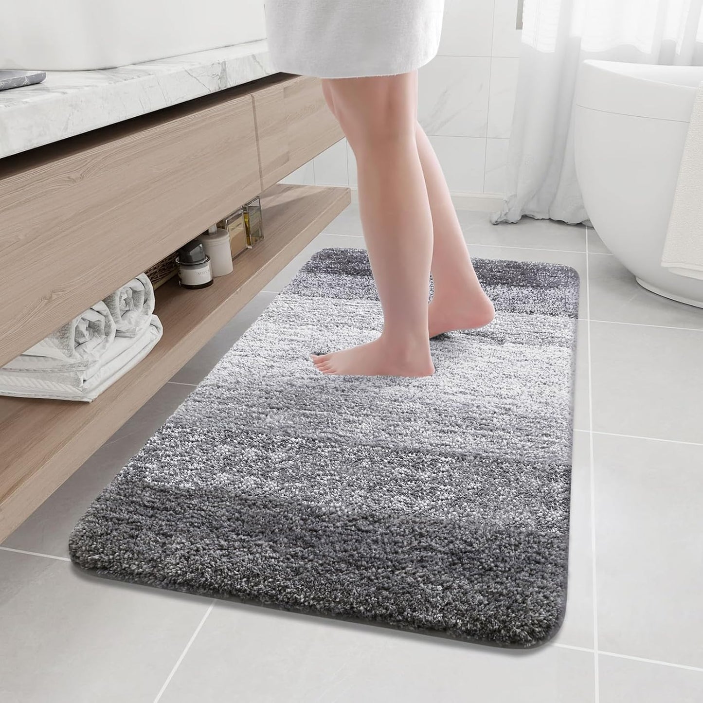Arotive Microfiber Bathroom Rugs: Soft, Absorbent, Non-Slip Mats