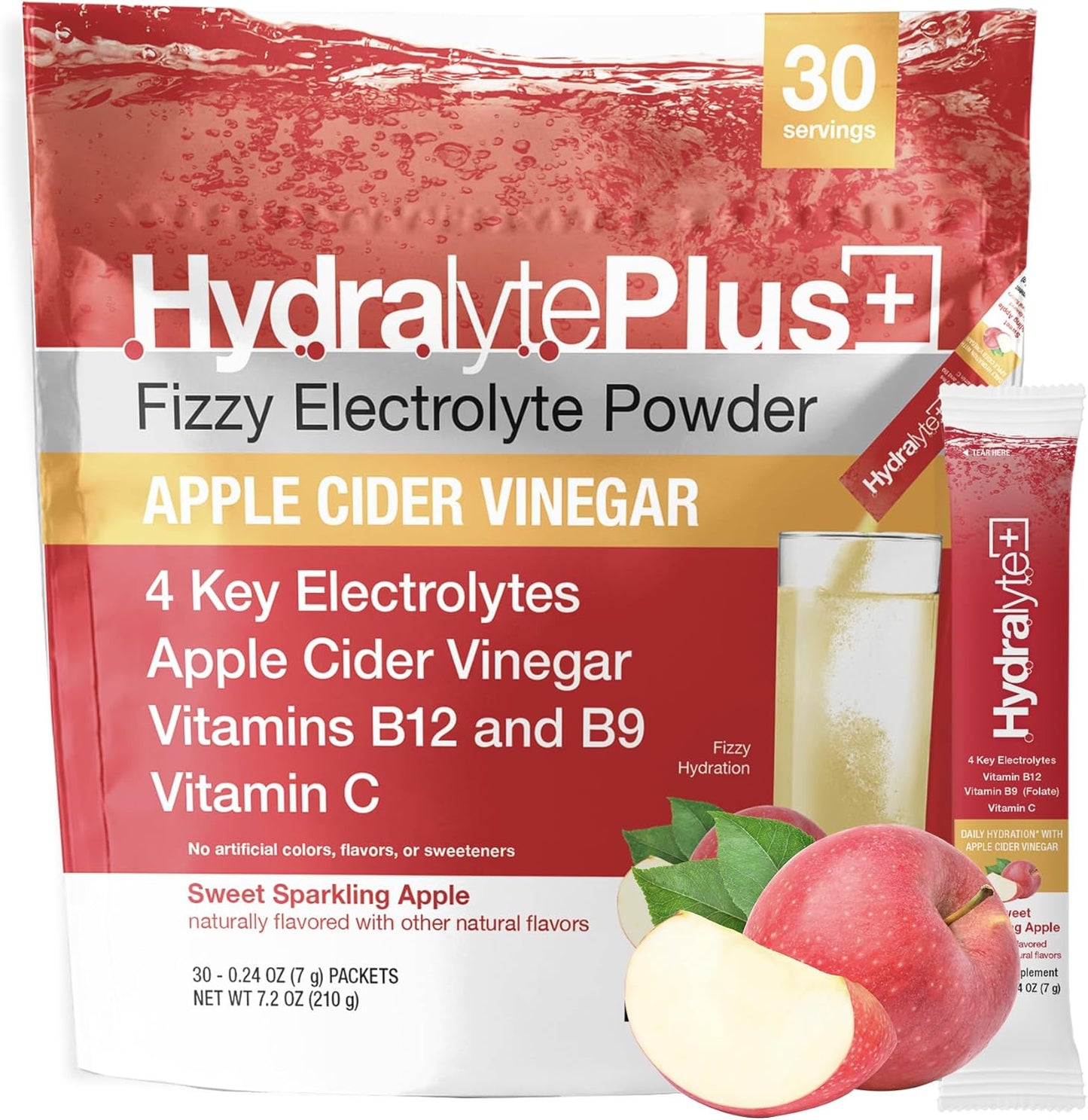 Apple Cider Hydration Packs - Sparkling Electrolyte Sticks