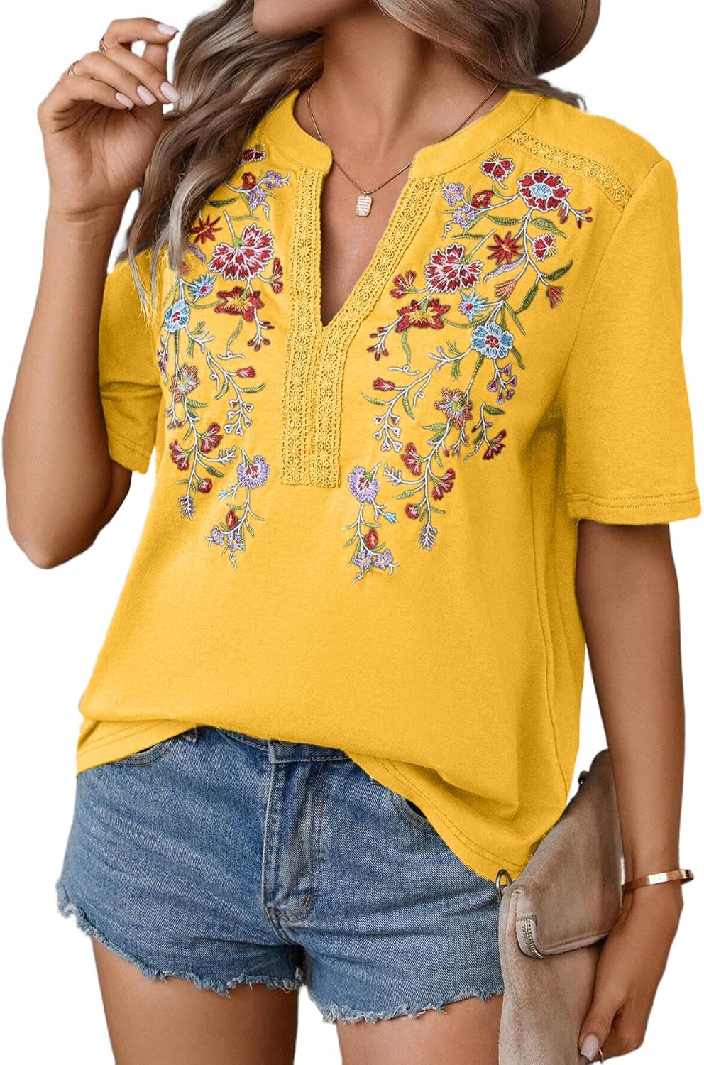 Mexican Shirts for Women Embroidered Tops for Summer Style