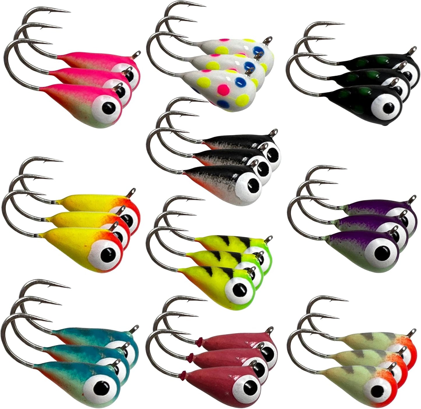 Reaction Tackle Tungsten Ice Fishing Jigs for Panfish and More