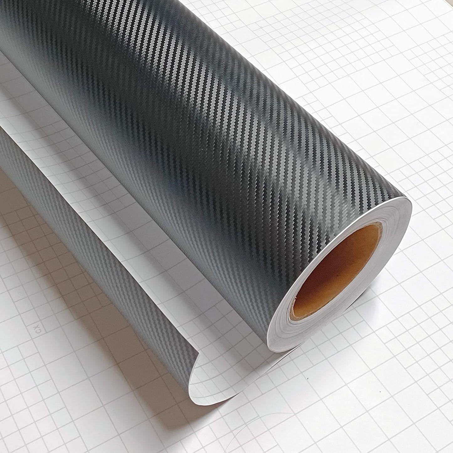 3D Carbon Fiber Film Twill Weave Vinyl Sheet Roll Wrap for Style
