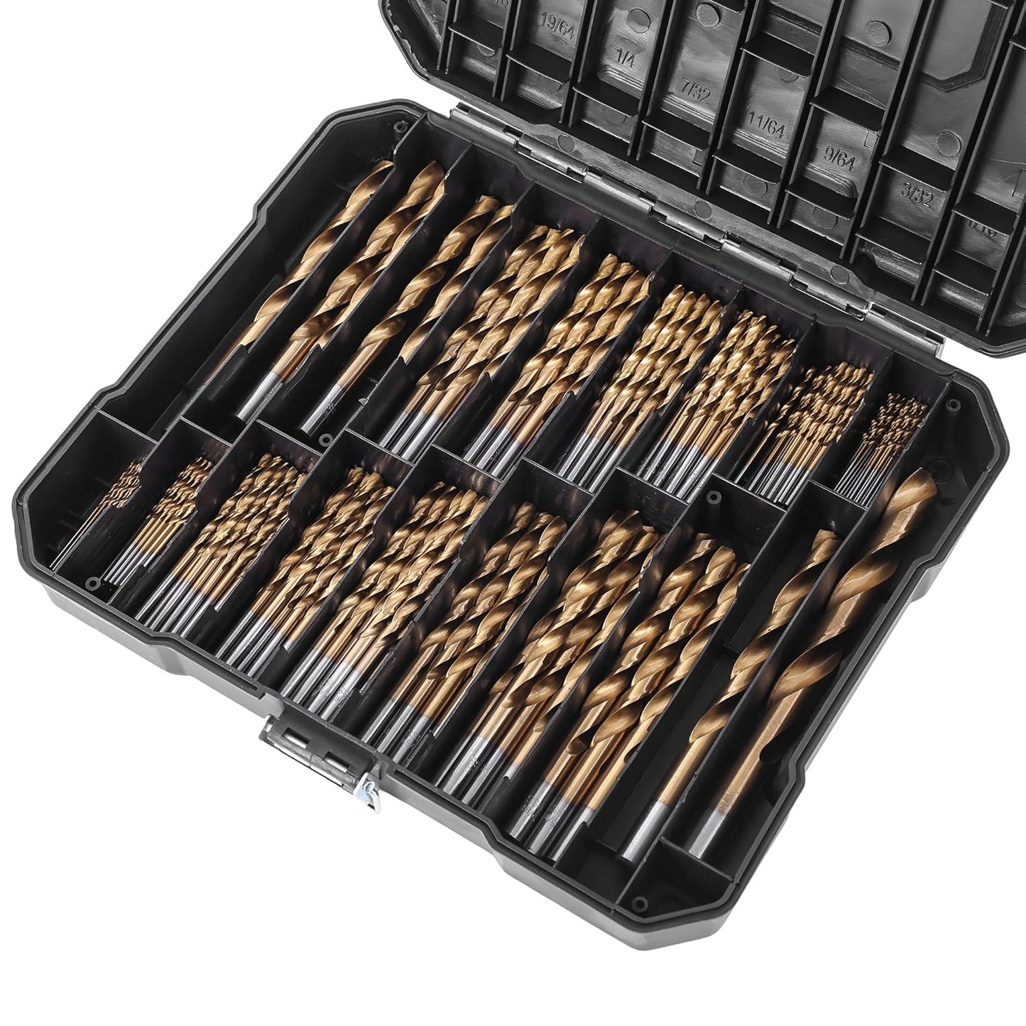 230Pcs Titanium Coated Drill Bit Set for Precision Drilling