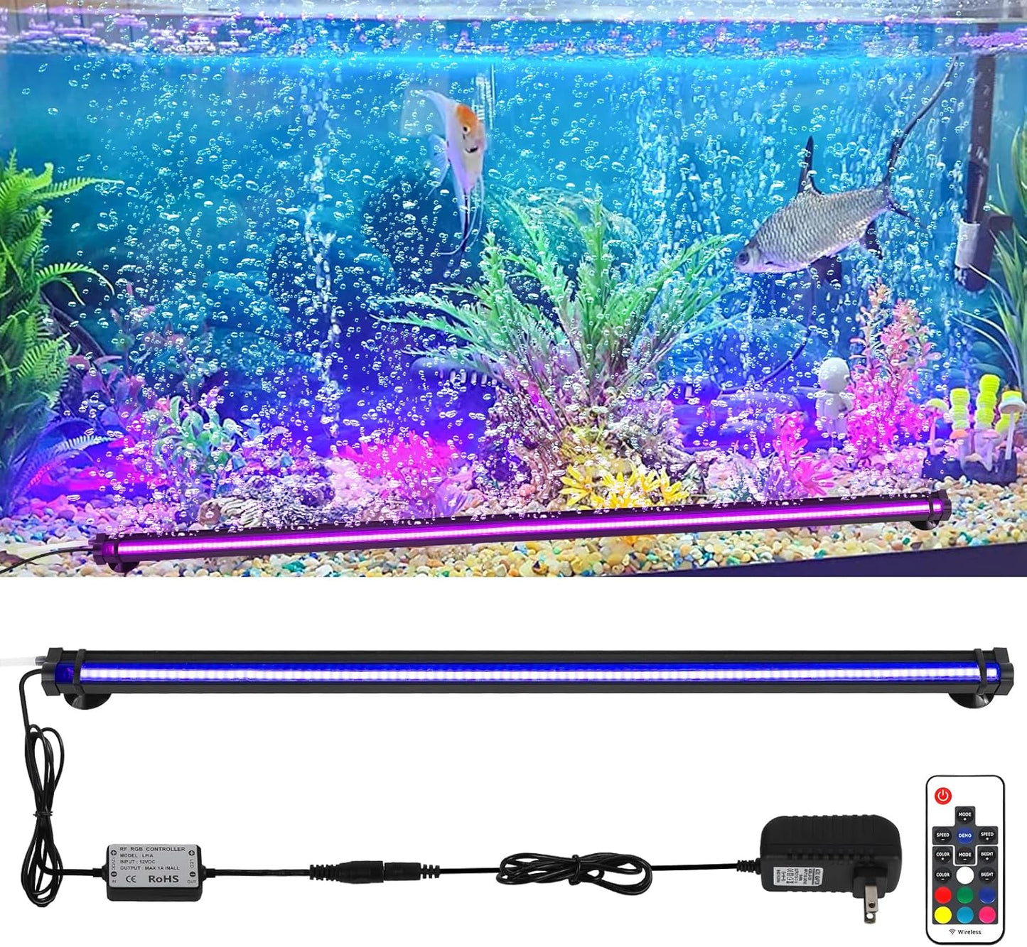 Submersible Fish Tank Aquarium Light with Adjustable Colors