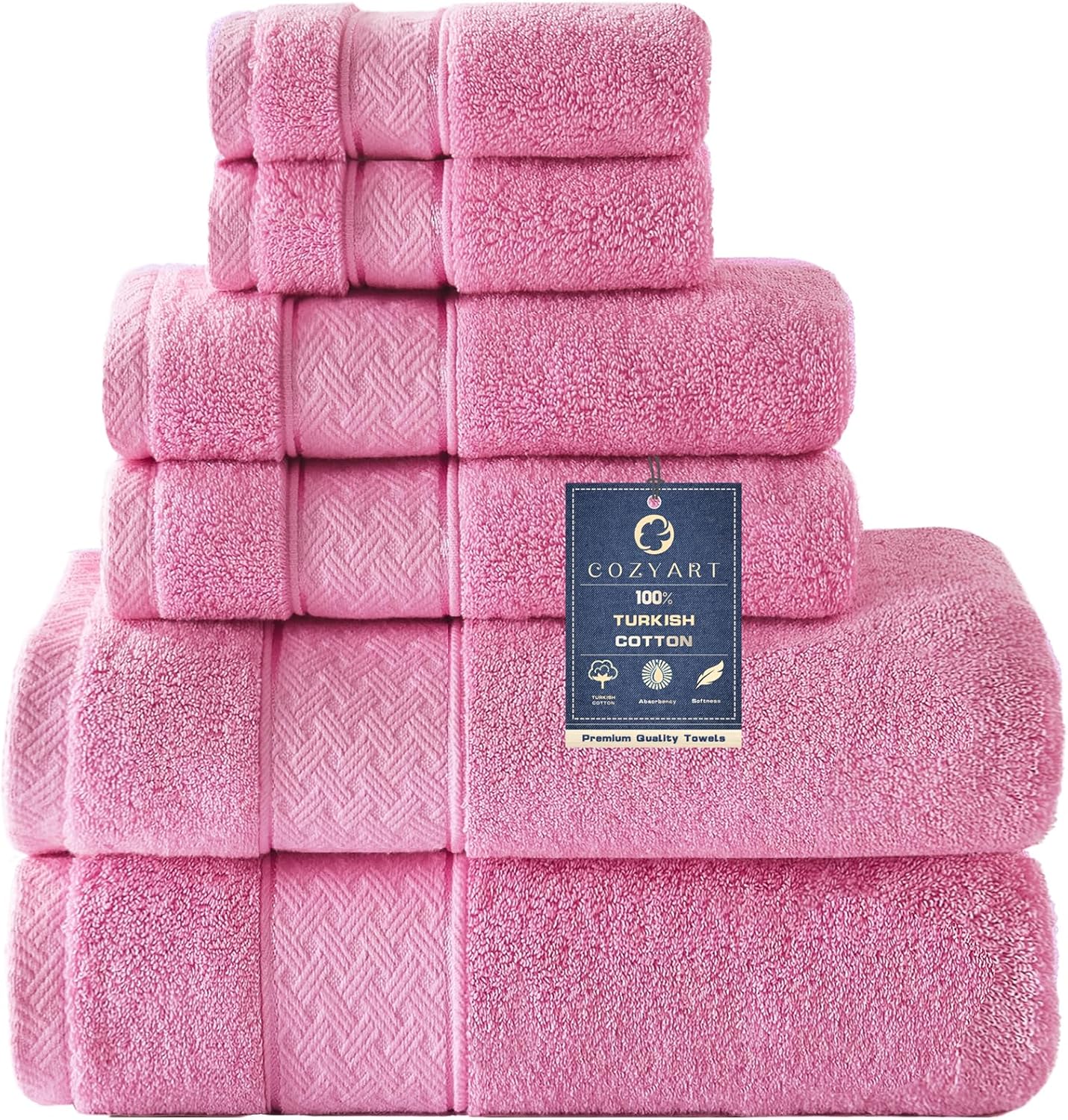 Luxurious 100% Turkish Cotton Towel Set for Ultimate Comfort