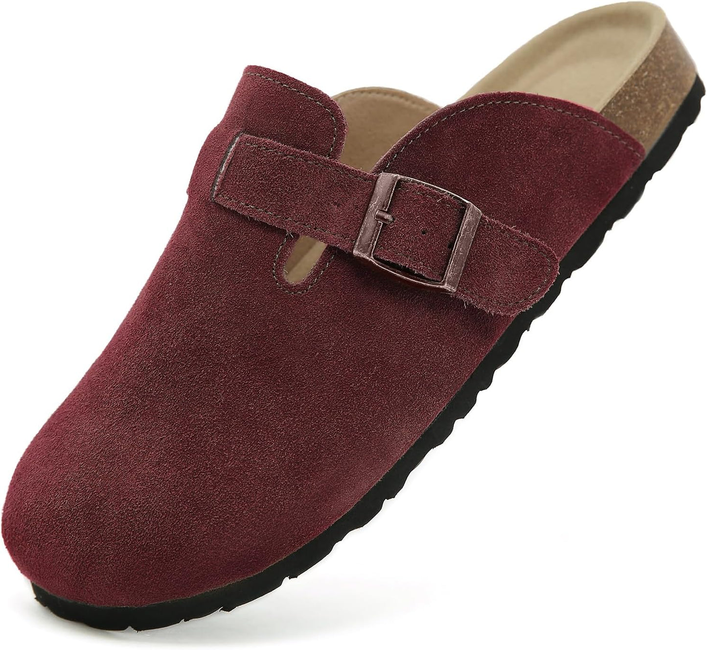 Dumalum Suede Clogs for Women and Men - Adjustable Comfort Mules