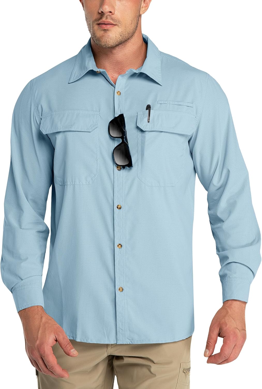 Outdoor Ventures Men's UPF 50+ Sun Protection Shirt for Fishing
