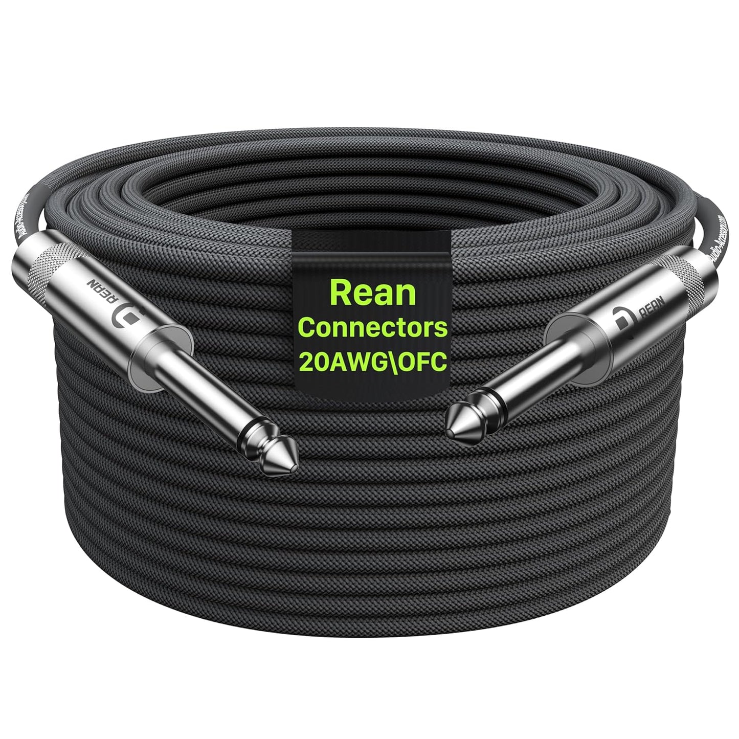 Guitar Cable 100 ft with Kevlar Reinforcement for Superior Sound