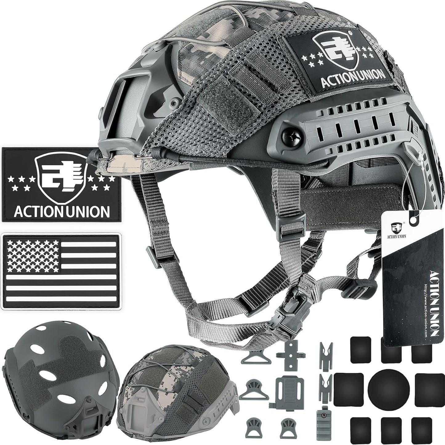 ACTIONUNION Airsoft Helmet Set PJ Type Tactical Paintball Helmet
