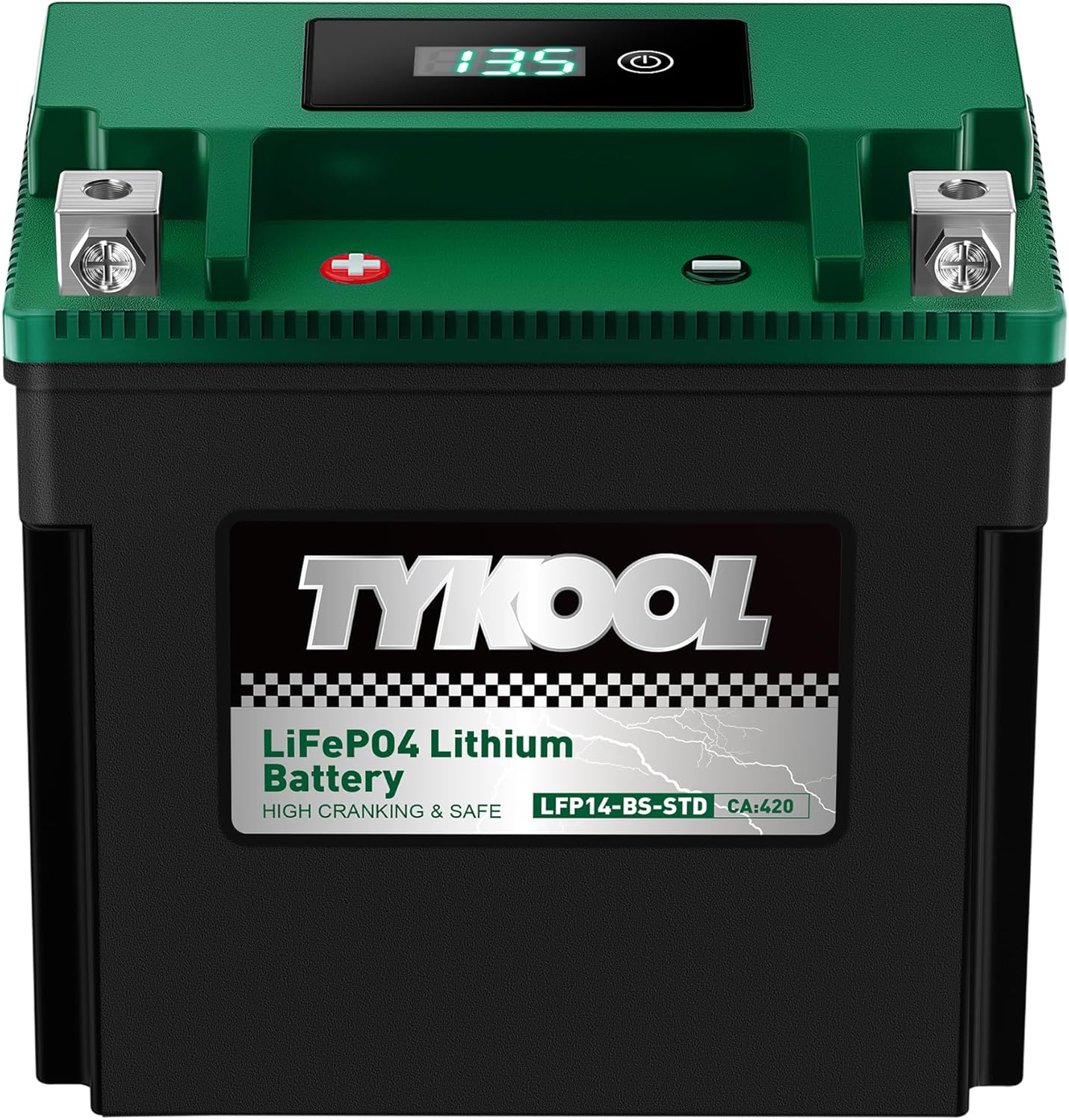 YTX14-BS-STD Lithium Motorcycle Battery with Digital Readout