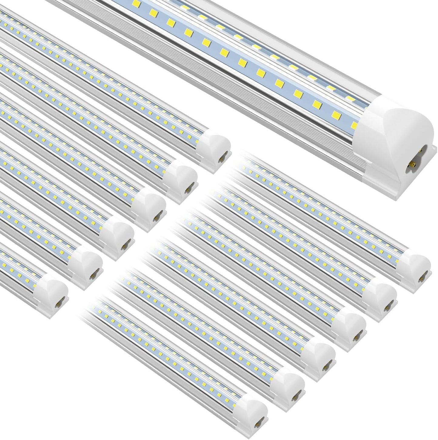 12-Pack LED Shop Light 6FT, 8000LM V-Shaped Fixture for Utility