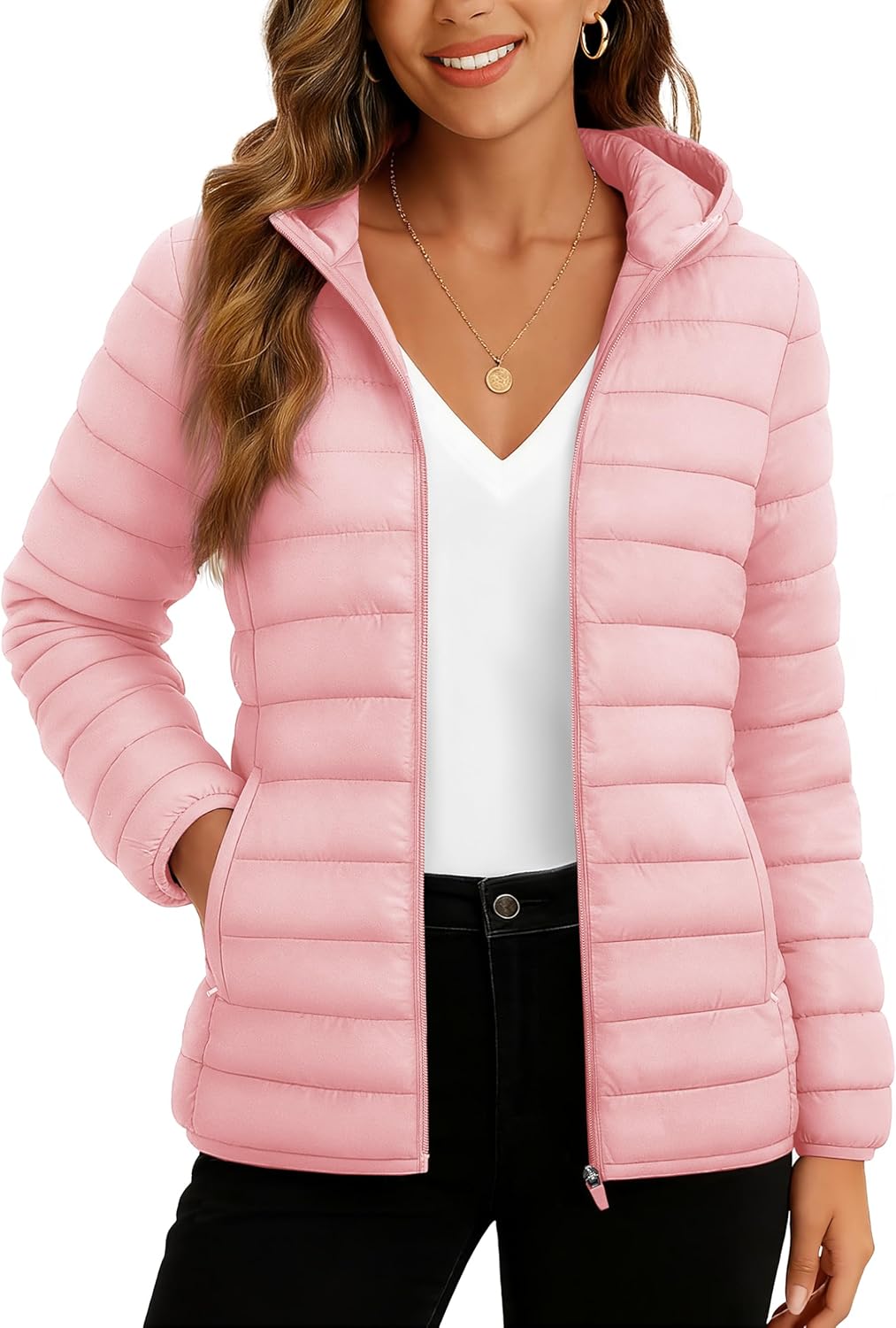 TACVASEN Women's Lightweight Puffer Jacket for Winter Comfort