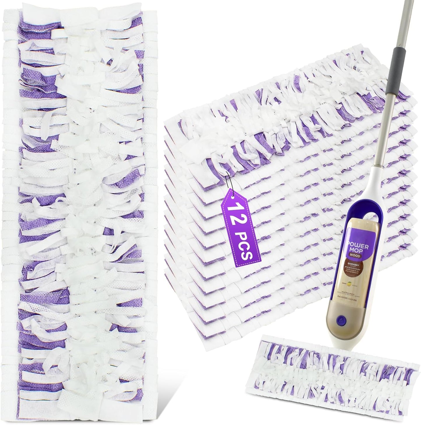 12-Pack DLAIMI Power Mop Refills - Ultimate Floor Cleaning!