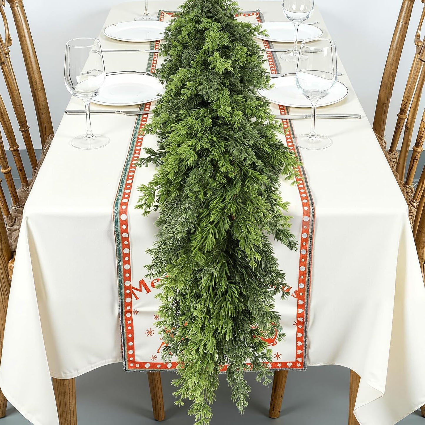Real Touch Cedar Garland for Christmas Decor and Holiday Cheer