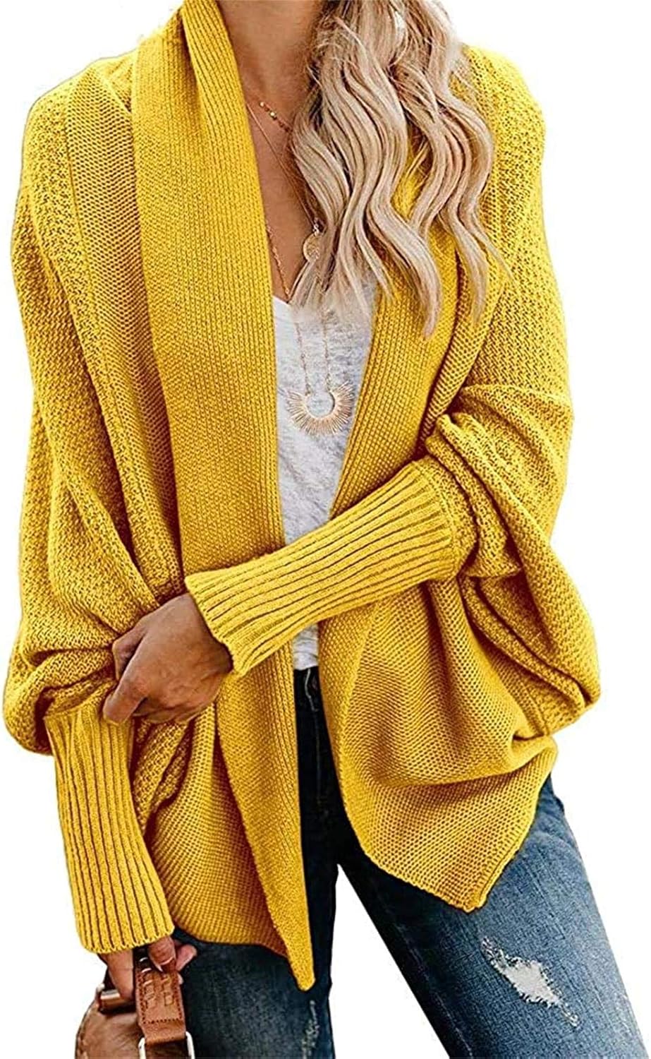 Oversized Chunky Knit Kimono Cardigan for Women - Stylish Outwear