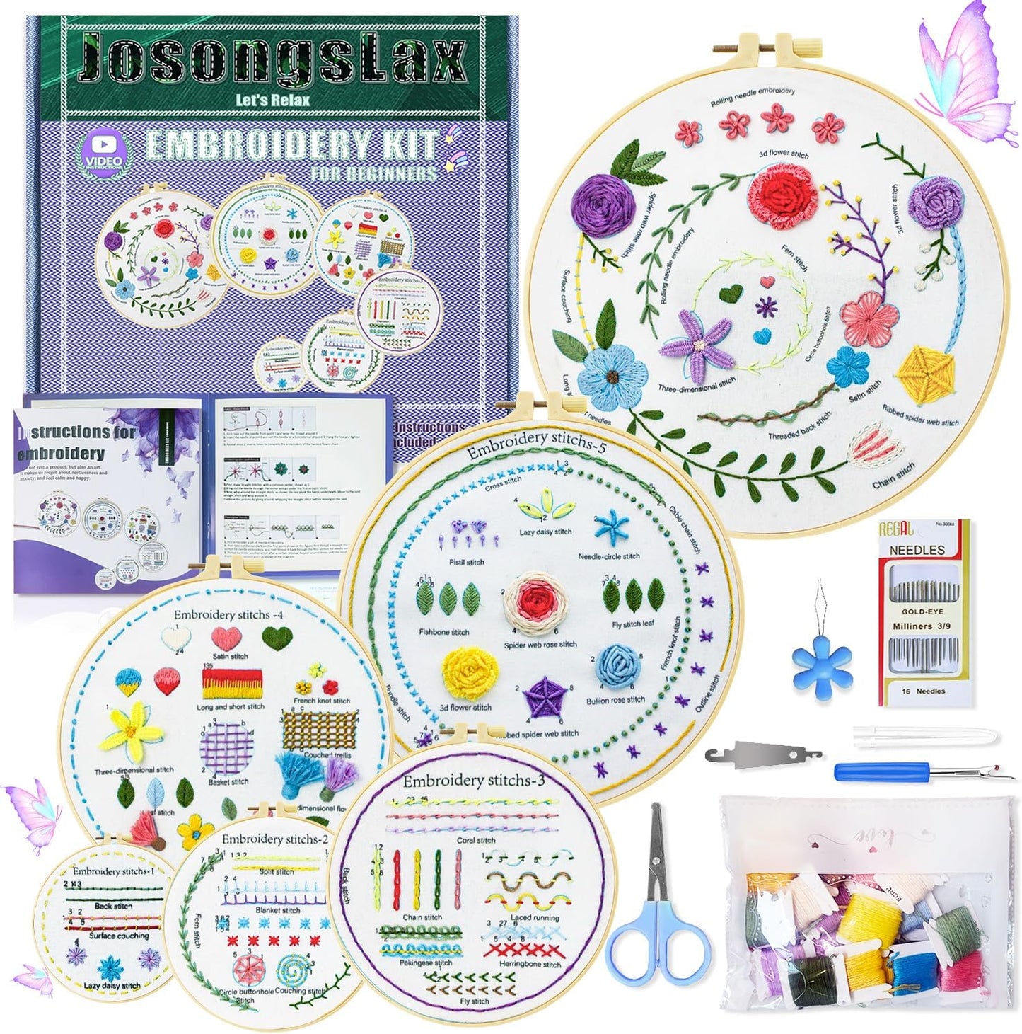 36 Stitches DIY Embroidery Set
