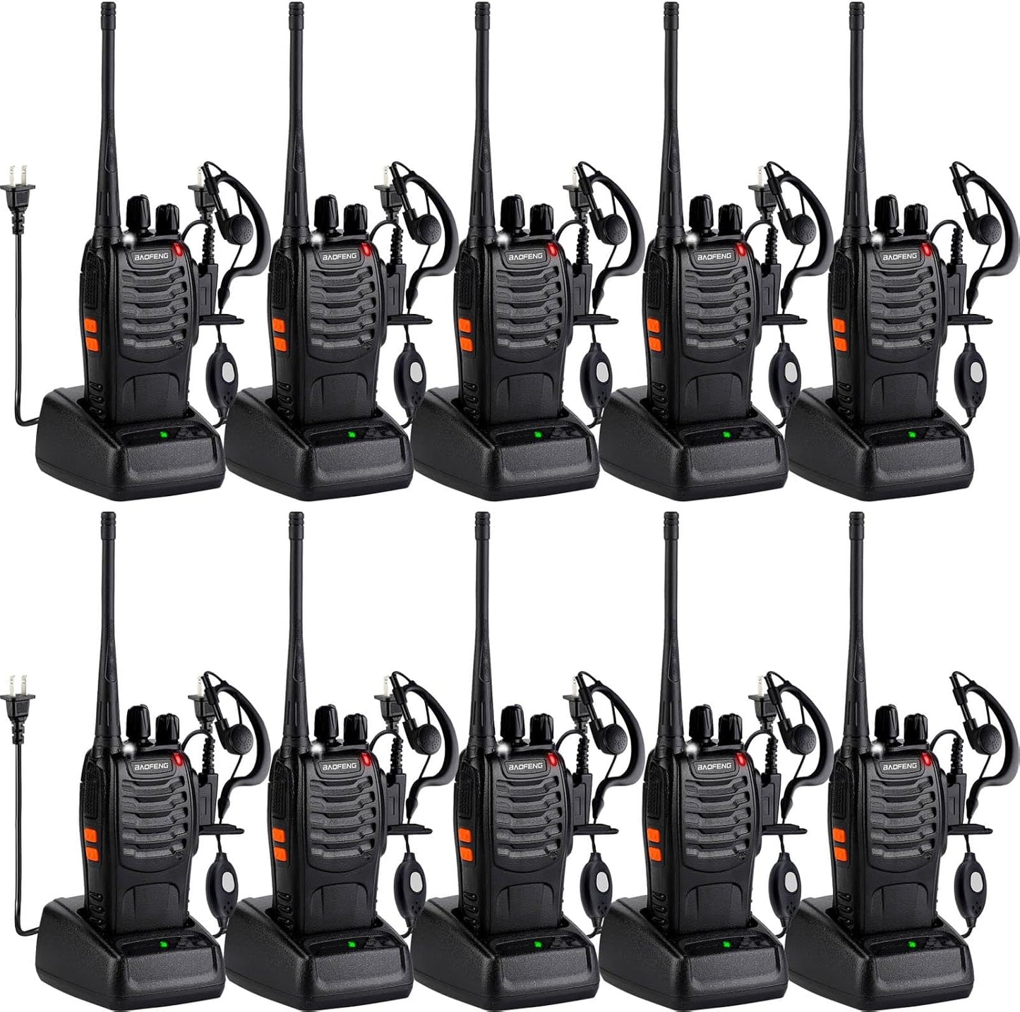 Baofeng Walkie Talkies 888S Rechargeable Long Range for Adults