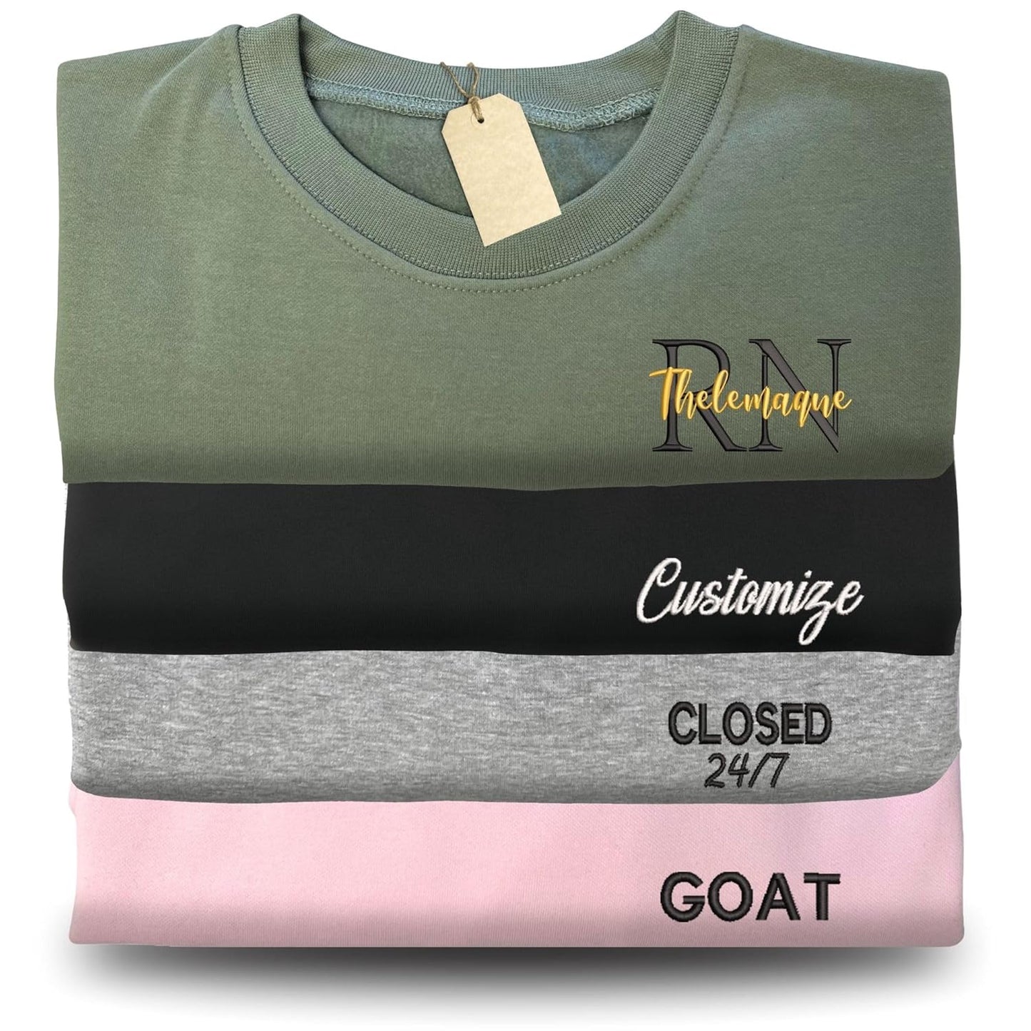 Custom Embroidered Crewneck: Perfect Personalized Gift!