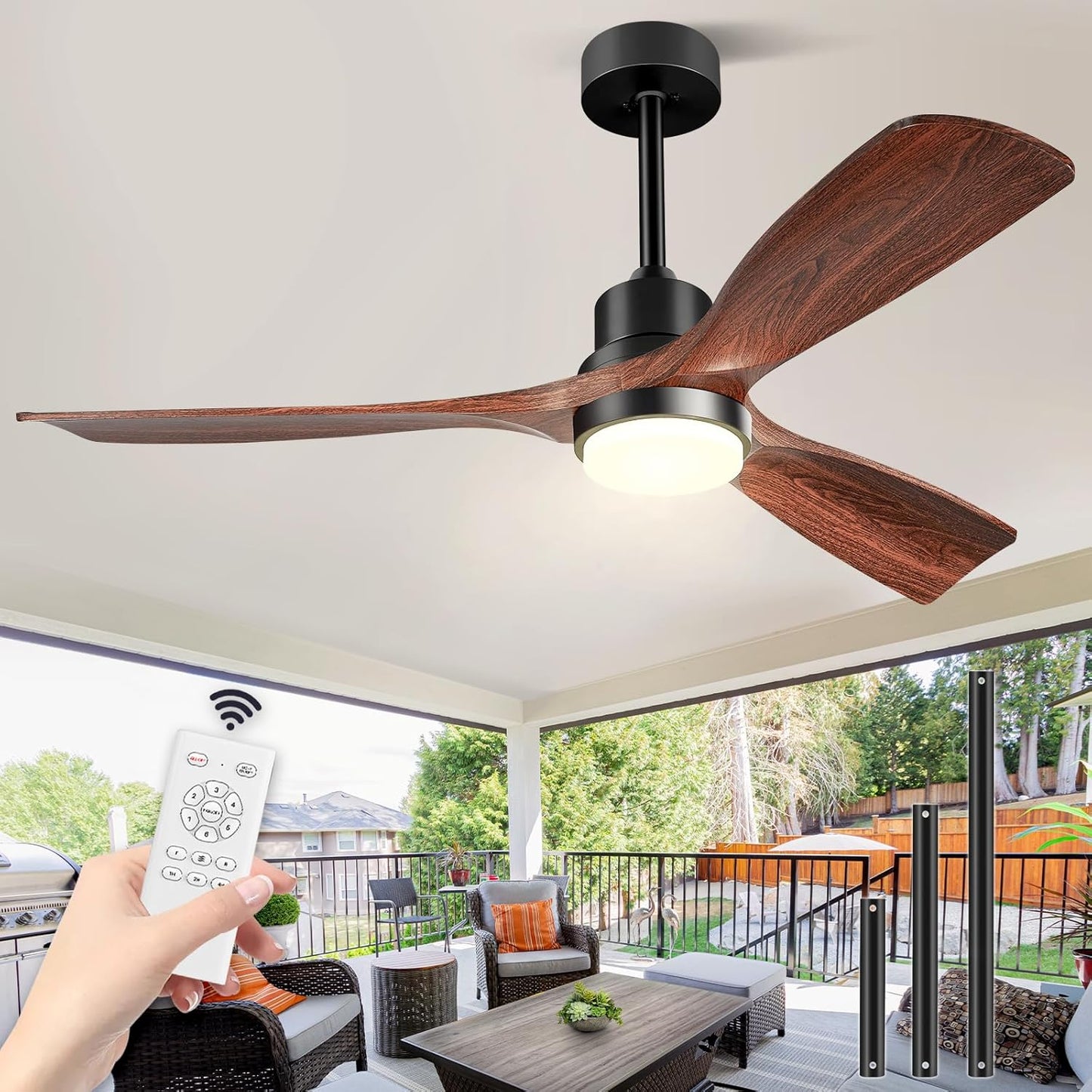 60 Inch Ceiling Fans with Lights for Patios and Bedrooms