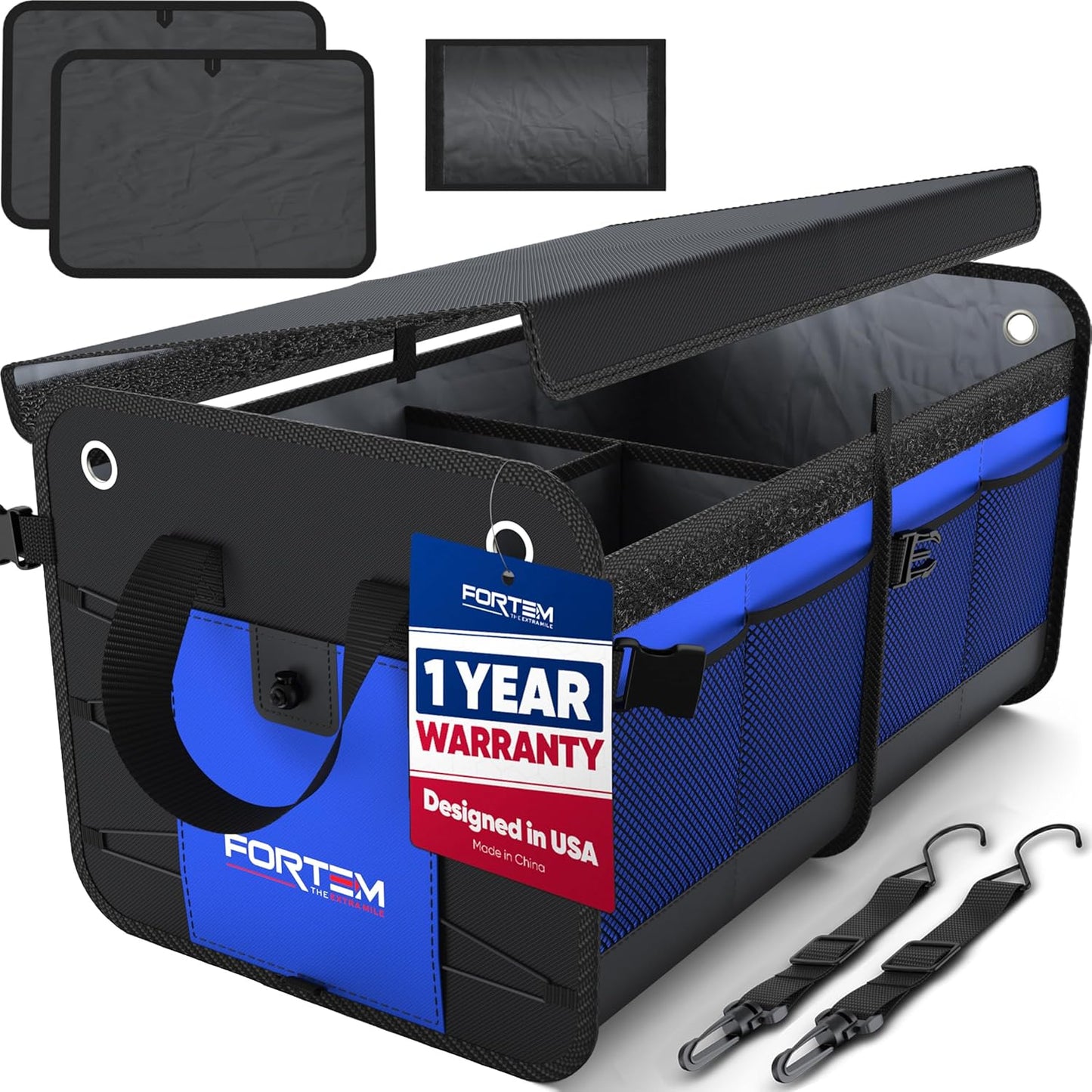 FORTEM SUV Trunk Organizer - Multi-Compartment Car Storage Bag