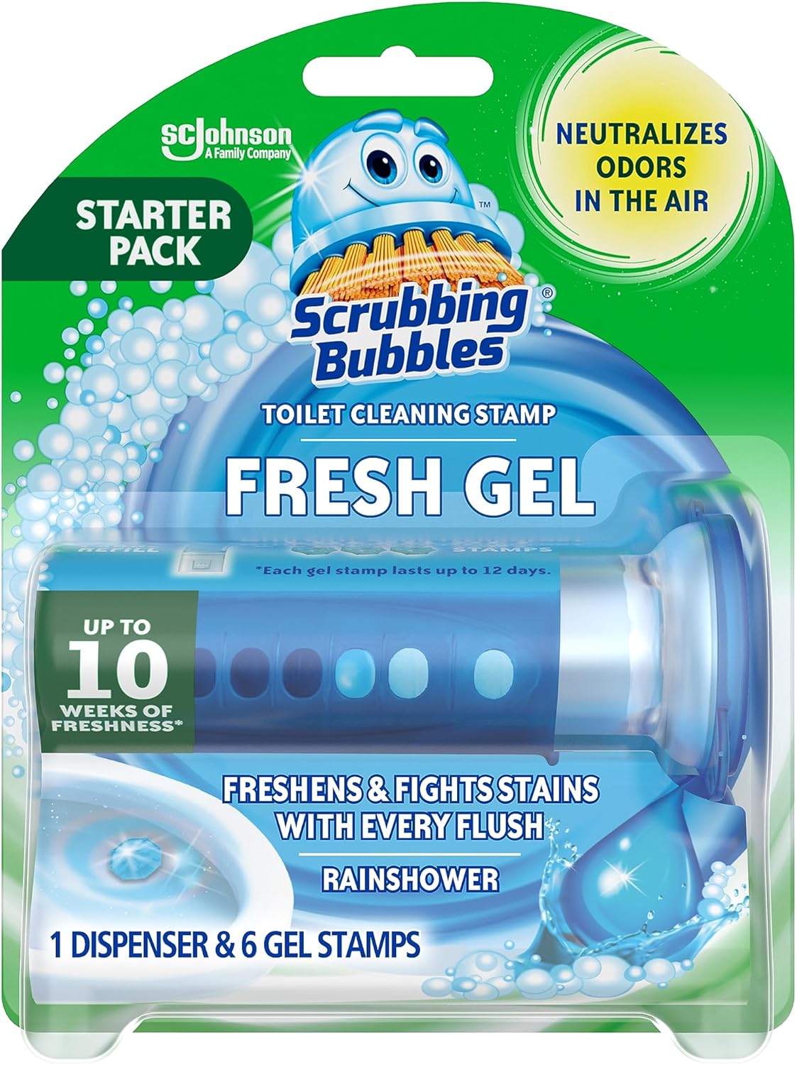 Scrubbing Bubbles Rainshower Gel Stamps - Clean & Prevent Rings