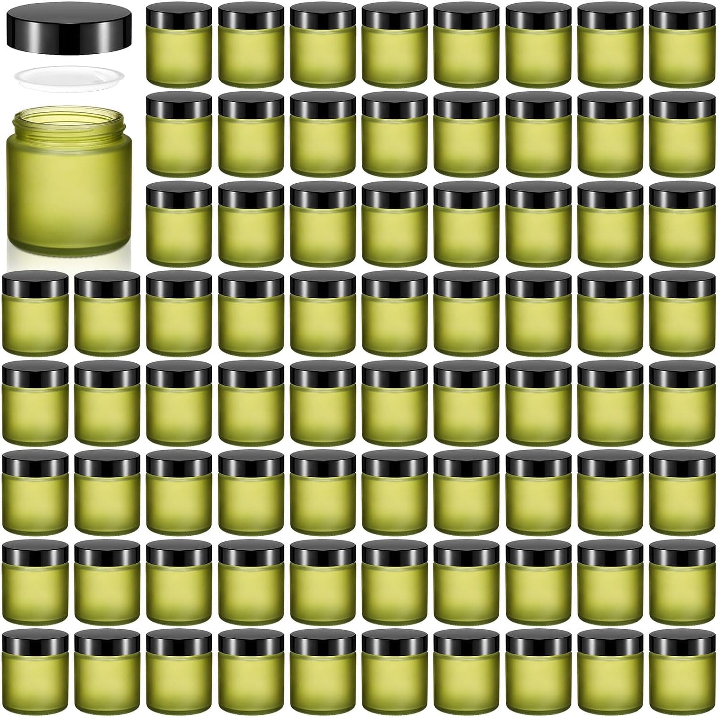 96 Pcs 4 oz Glass Jars with Lids for Cosmetics and Crafts