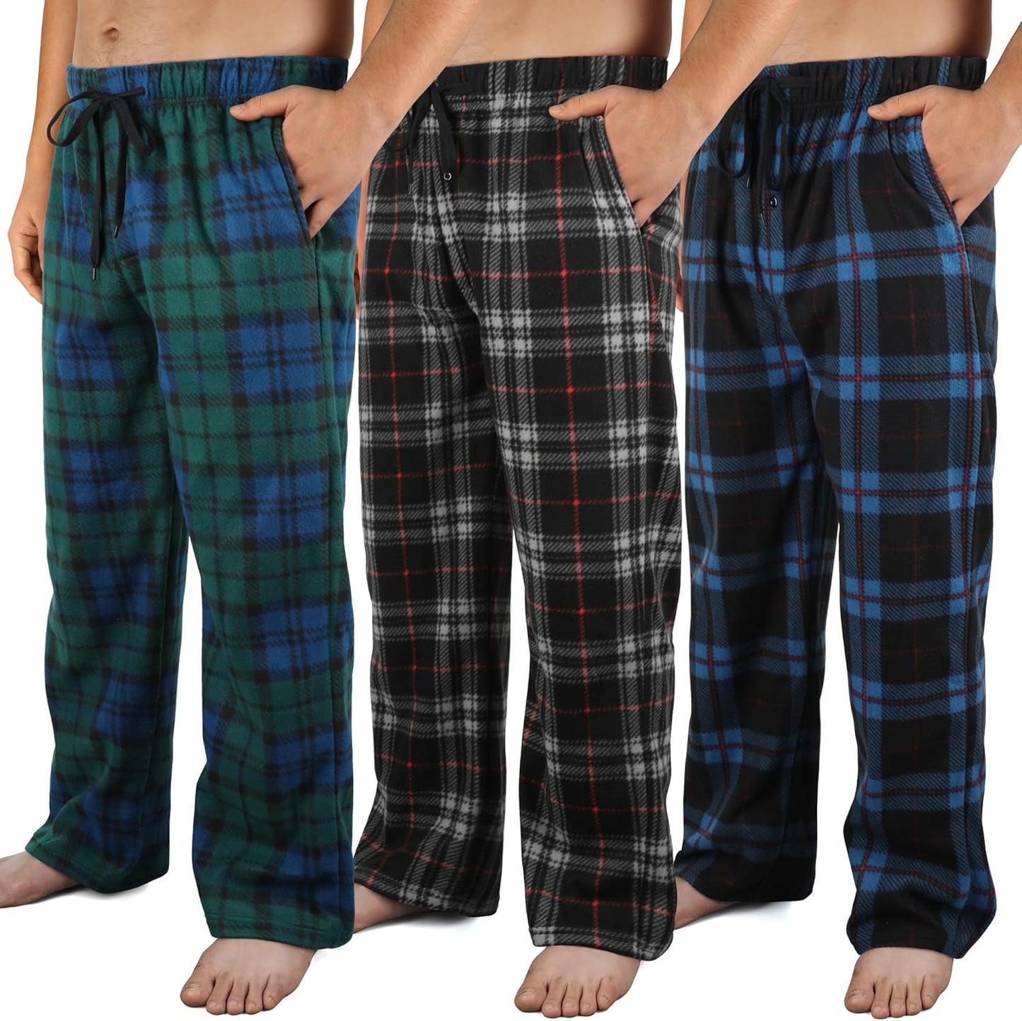 Microfleece Mens Pajama Pants 3 Pack for Ultimate Comfort