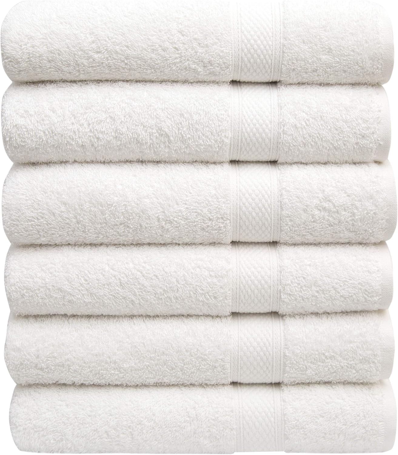 Luxury Bath Towels Set of 6 - Soft, Absorbent & Lightweight