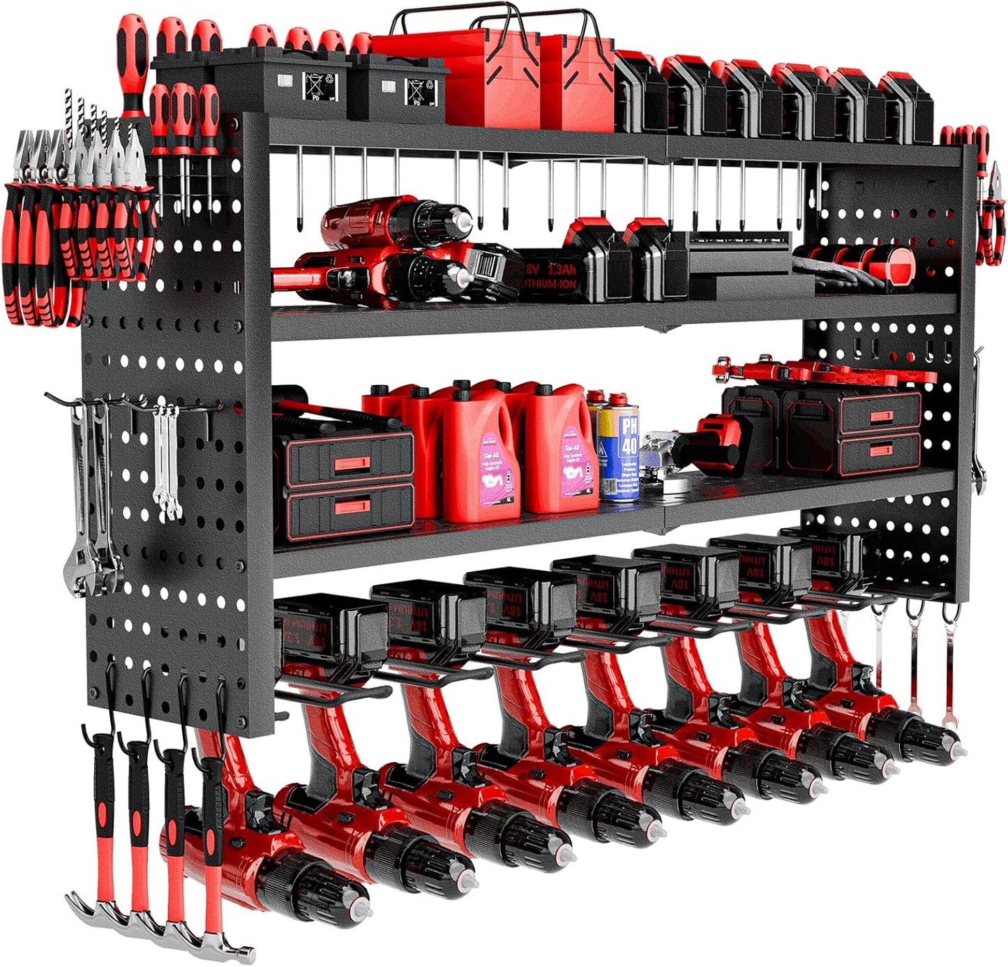 Heavy Duty Wall Mount Power Tool Organizer