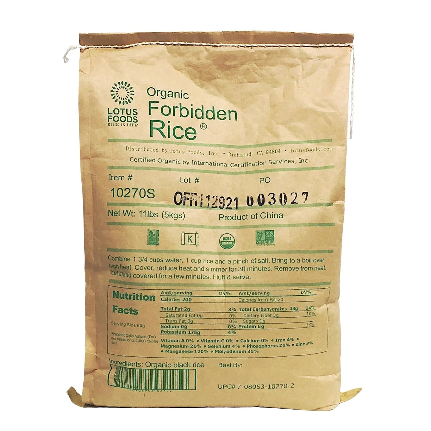 Organic Forbidden Rice - Nutrient-Rich Black Rice for Health