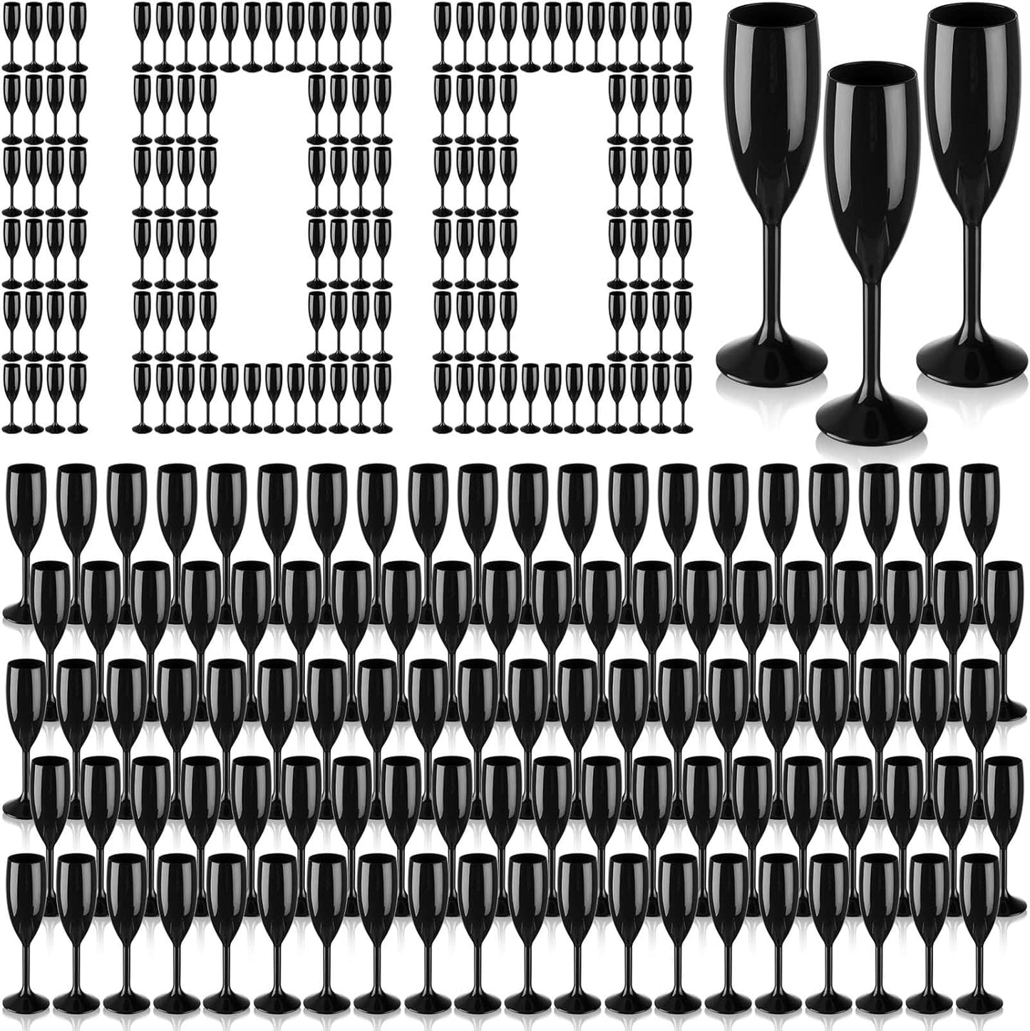 Unbreakable 100 Pcs Champagne Flutes for Elegant Celebrations