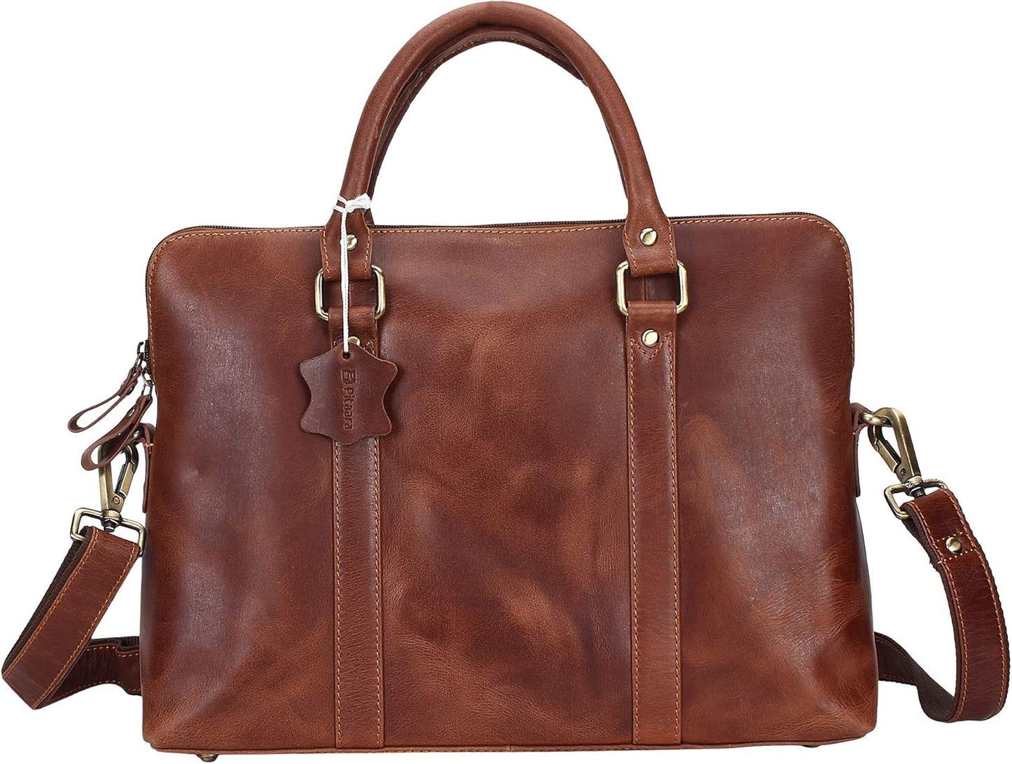 Pitaara Genuine Leather Women's Laptop Bag for 14 in Laptops