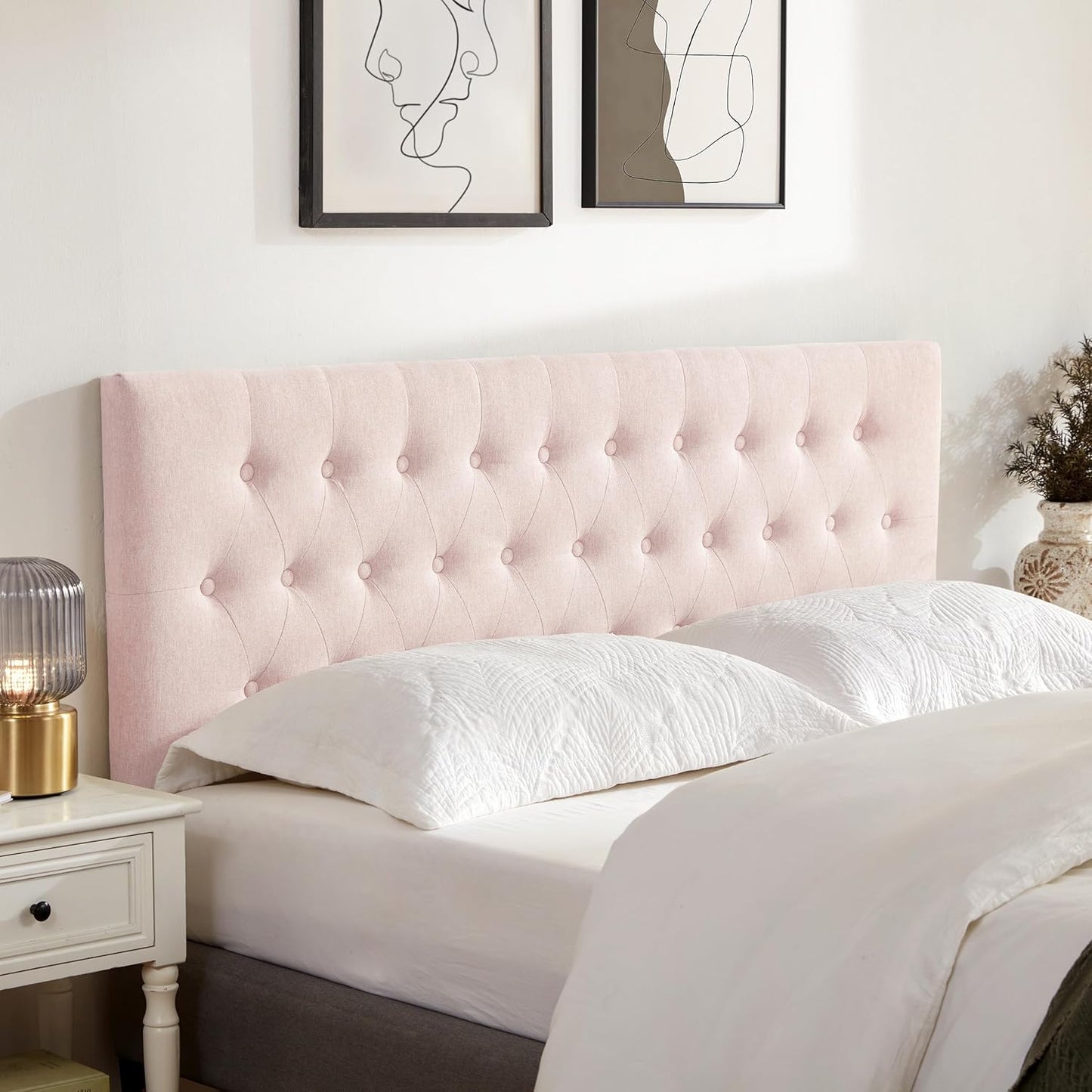 Tufted Upholstered Headboard California King Size for Comfort