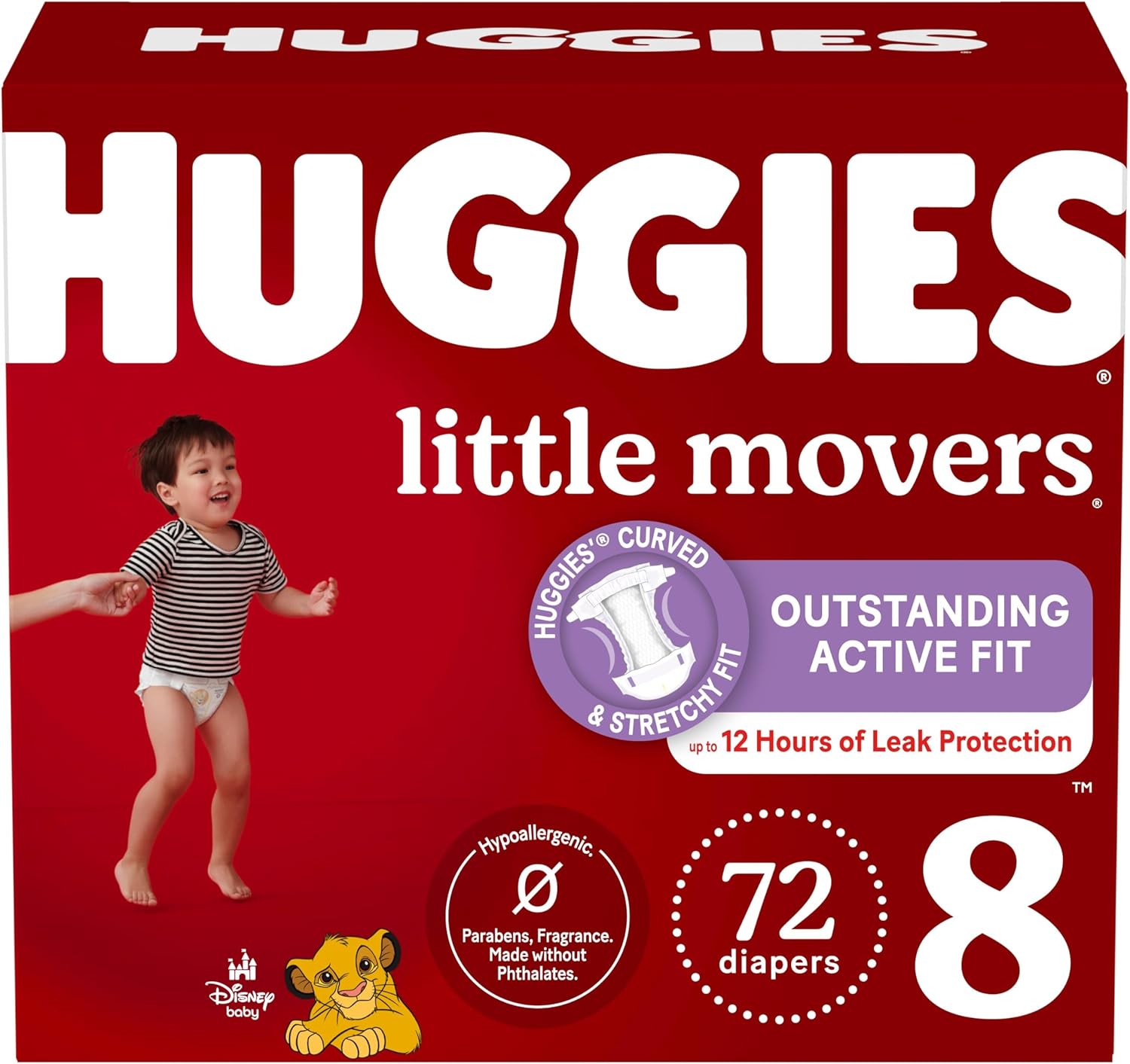 Huggies Little Movers Size 8 72 Count, Ultimate Protection GearMustHave
