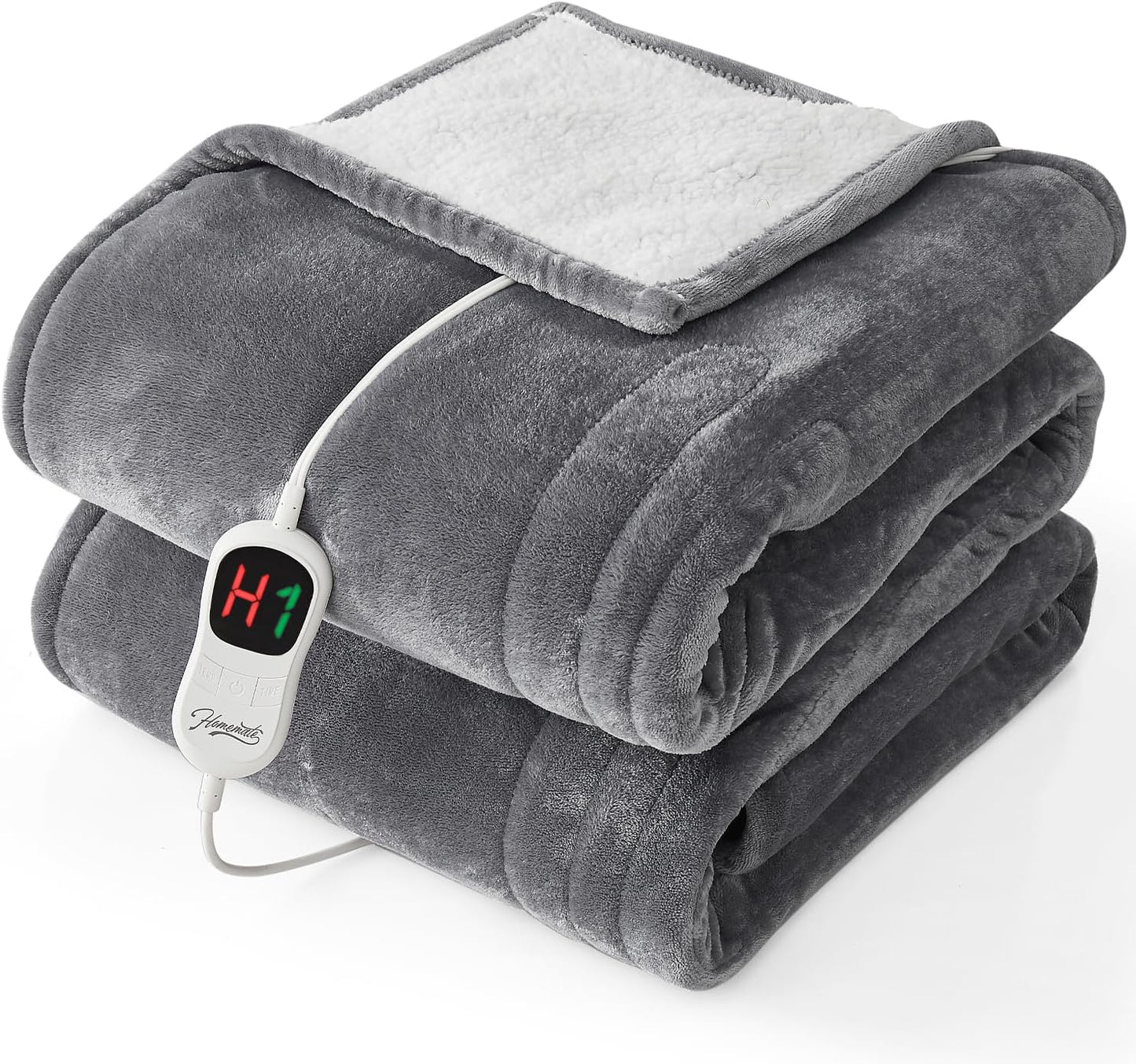 Ultra-Soft Electric Heated Blanket - Fast Heating, 10 Levels, Auto Off - 62x84