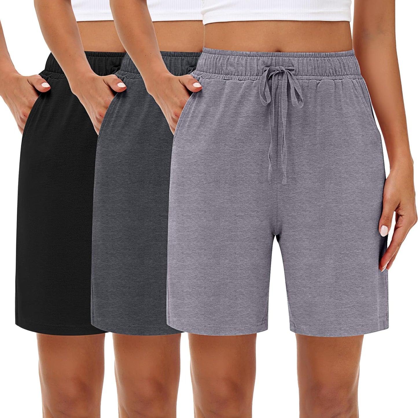 Neer Women's Bermuda Shorts 3 Pack for Active Wear