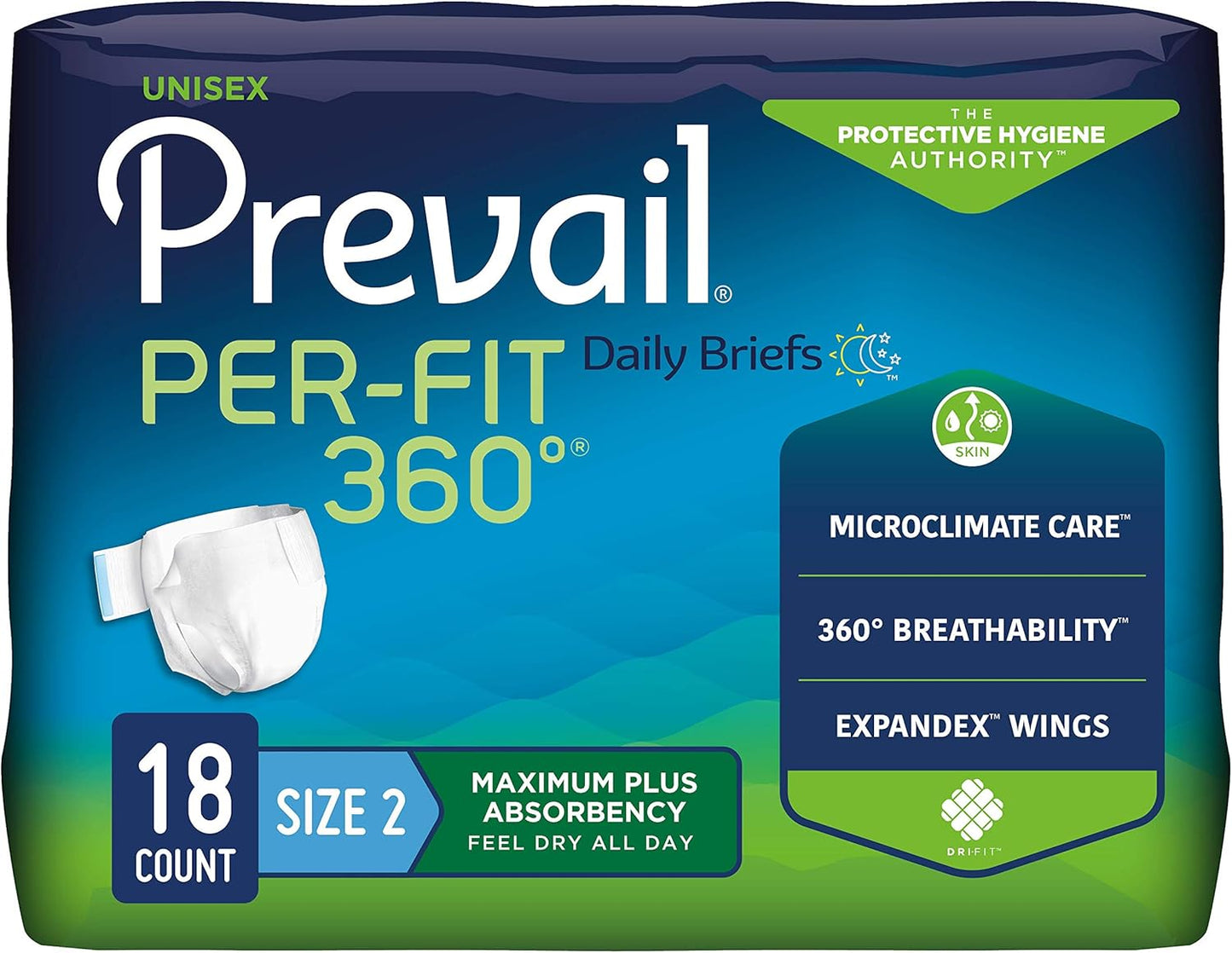 Prevail Per-Fit 360 Incontinence Briefs - Maximum Absorbency