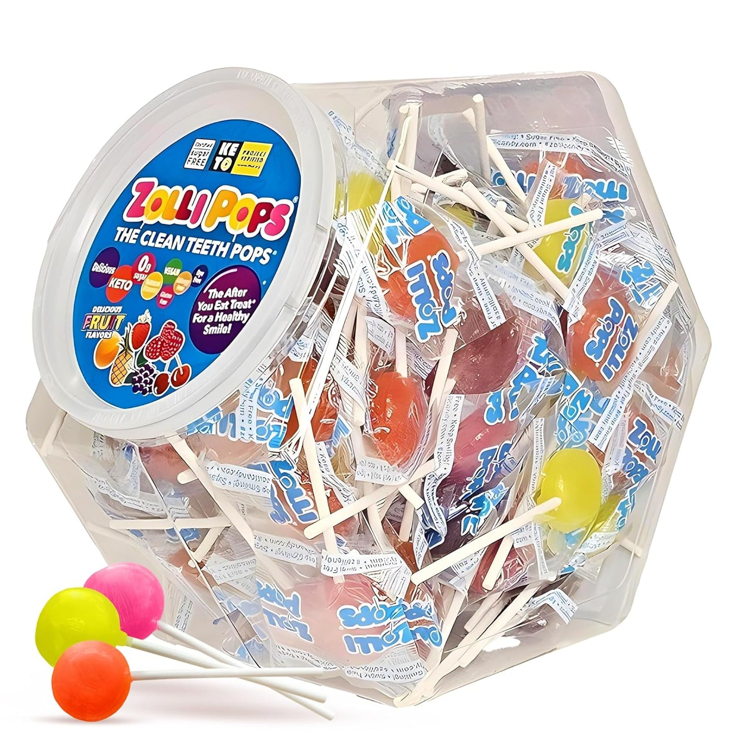 Zollipops Clean Teeth Pops Sugar Free Candy for Healthy Smiles