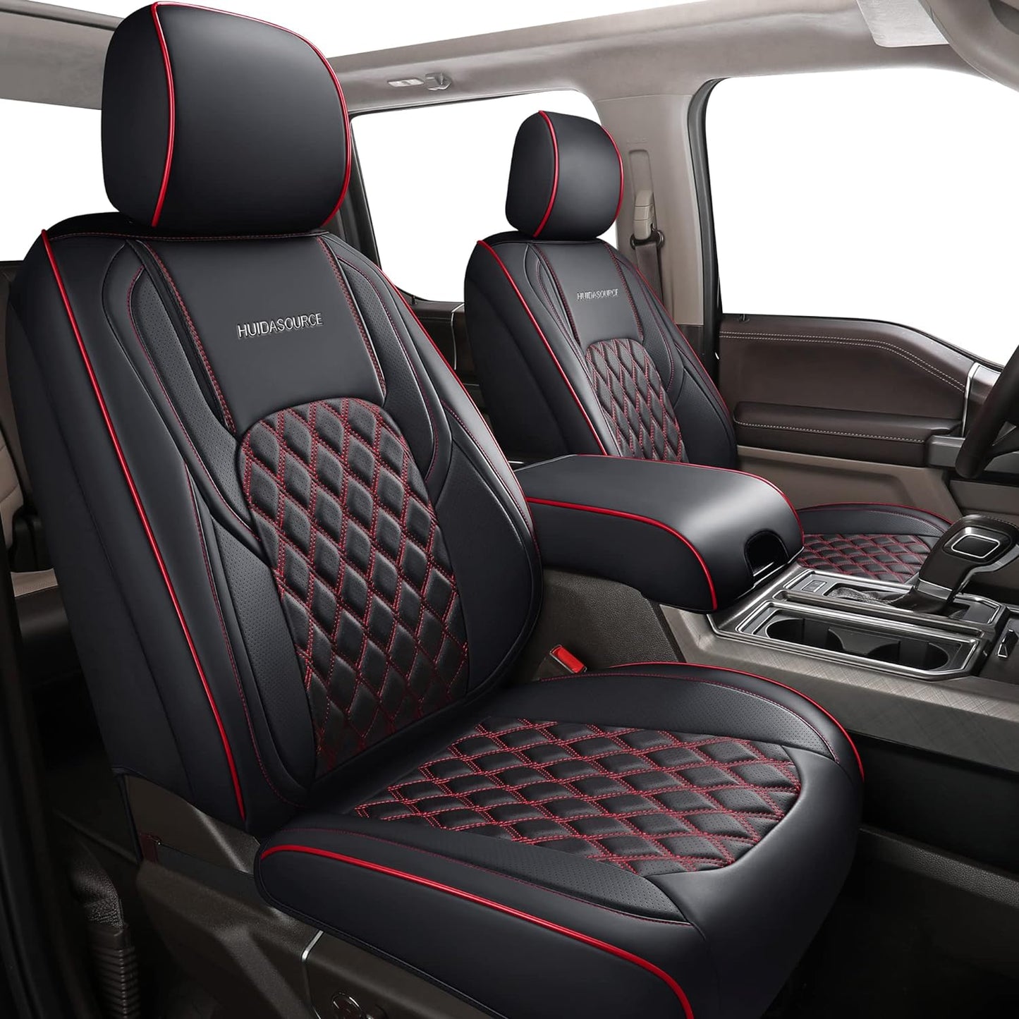 Wrangler JK Seat Covers Full Set for Jeep 2007-2017 - Black & Red