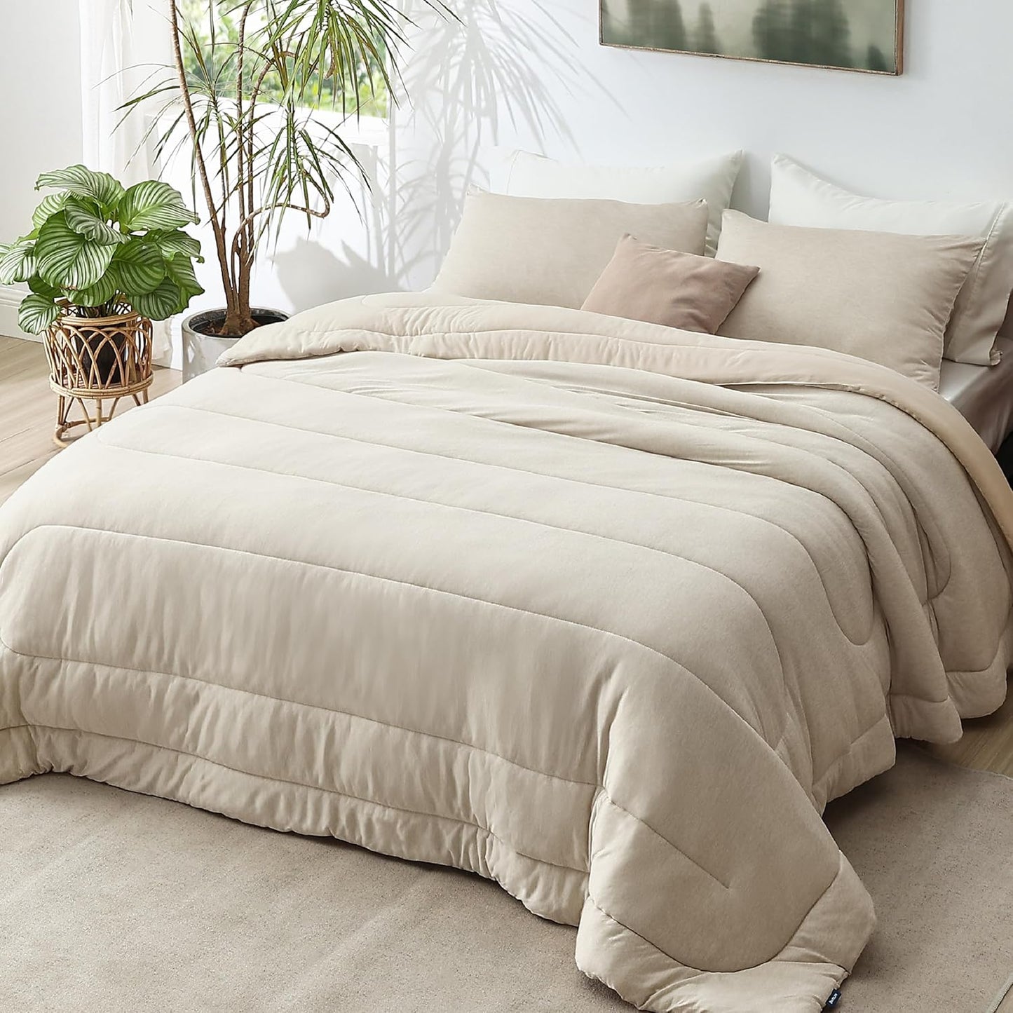 Bedsure California King Comforter Set for All Seasons Comfort