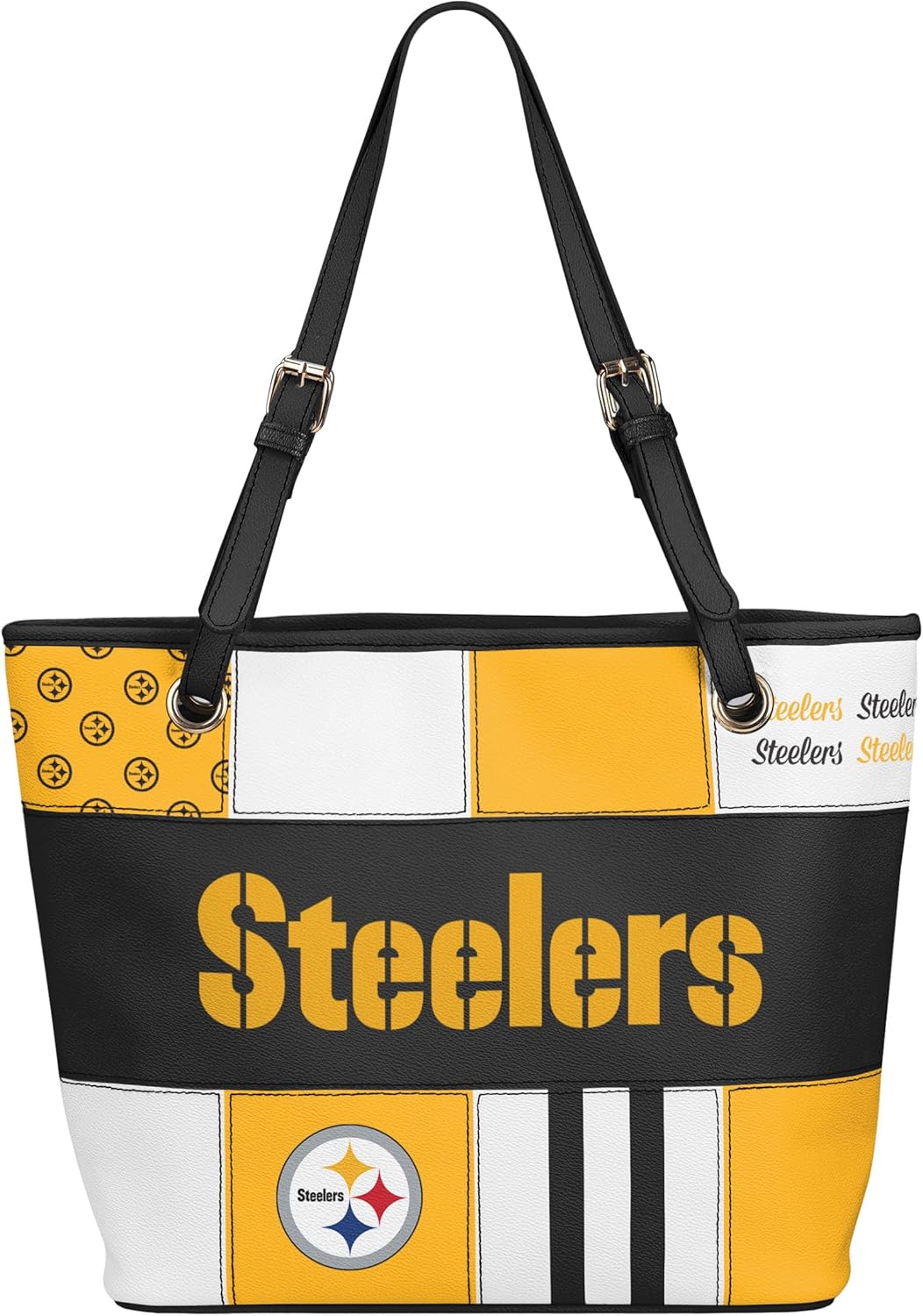 FOCO NFL Team Logo Printed Collage Tote Bag for Fans and Gamers