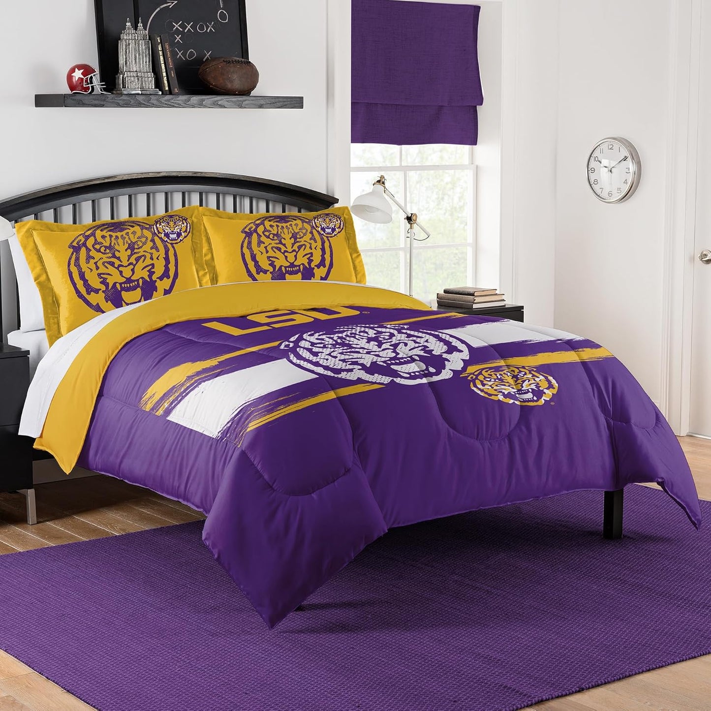 LSU Tigers Comforter Set for Dorms, Guest Rooms & Game Day