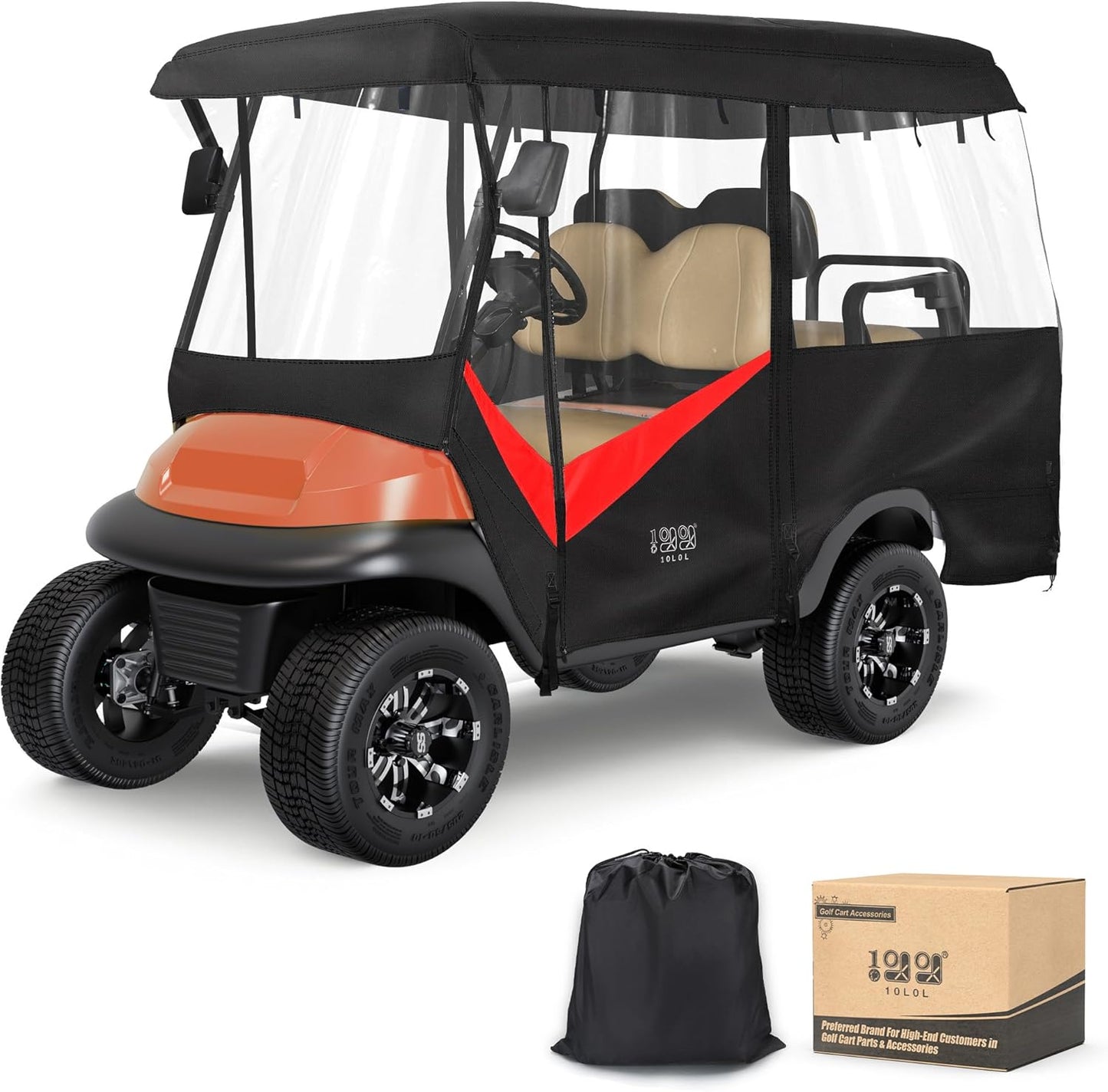 10L0L 4 Passenger Golf Cart Enclosure for All-Weather Protection