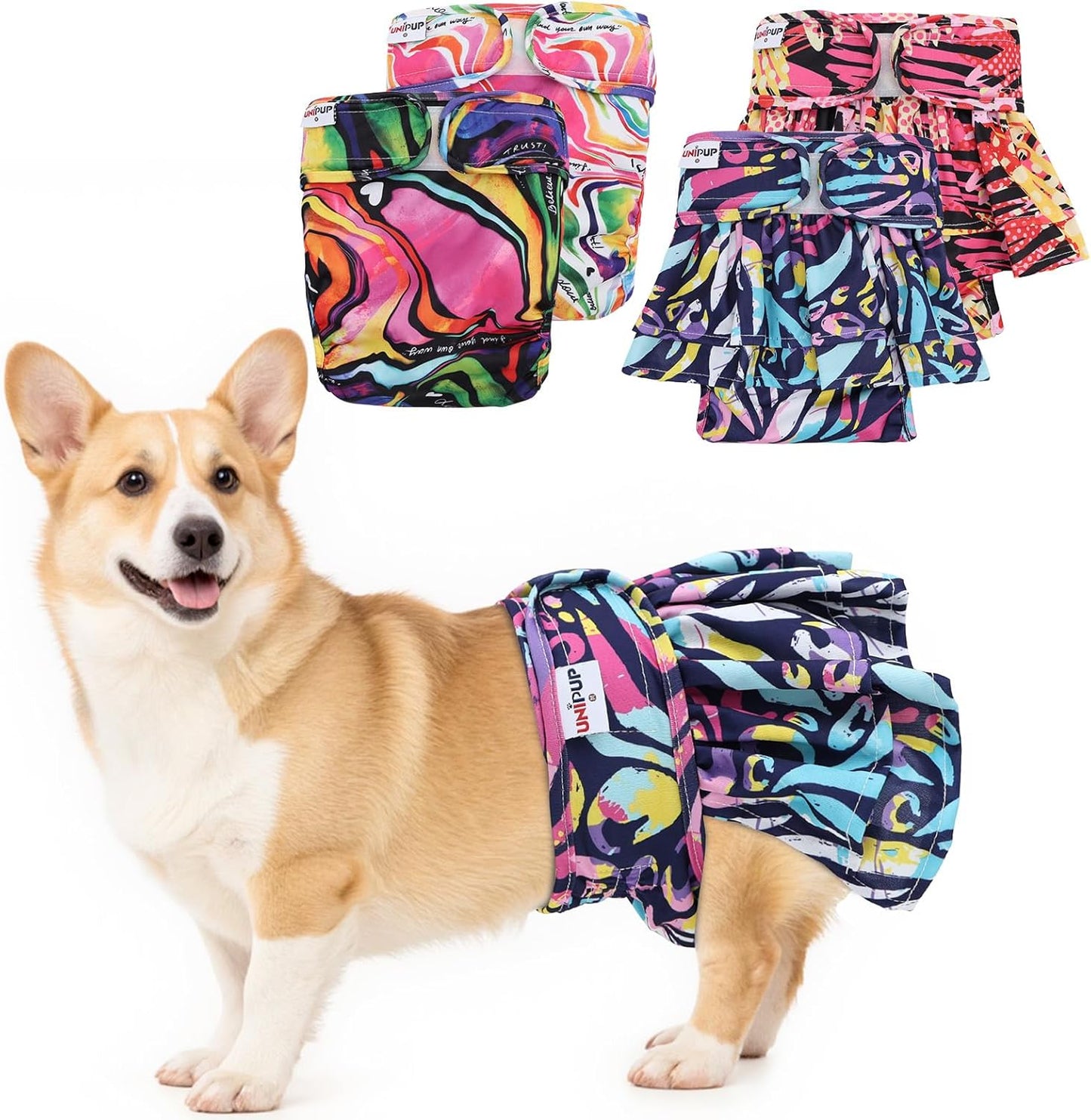 Reusable Female Dog Diapers Set - Tailored for Frenchie