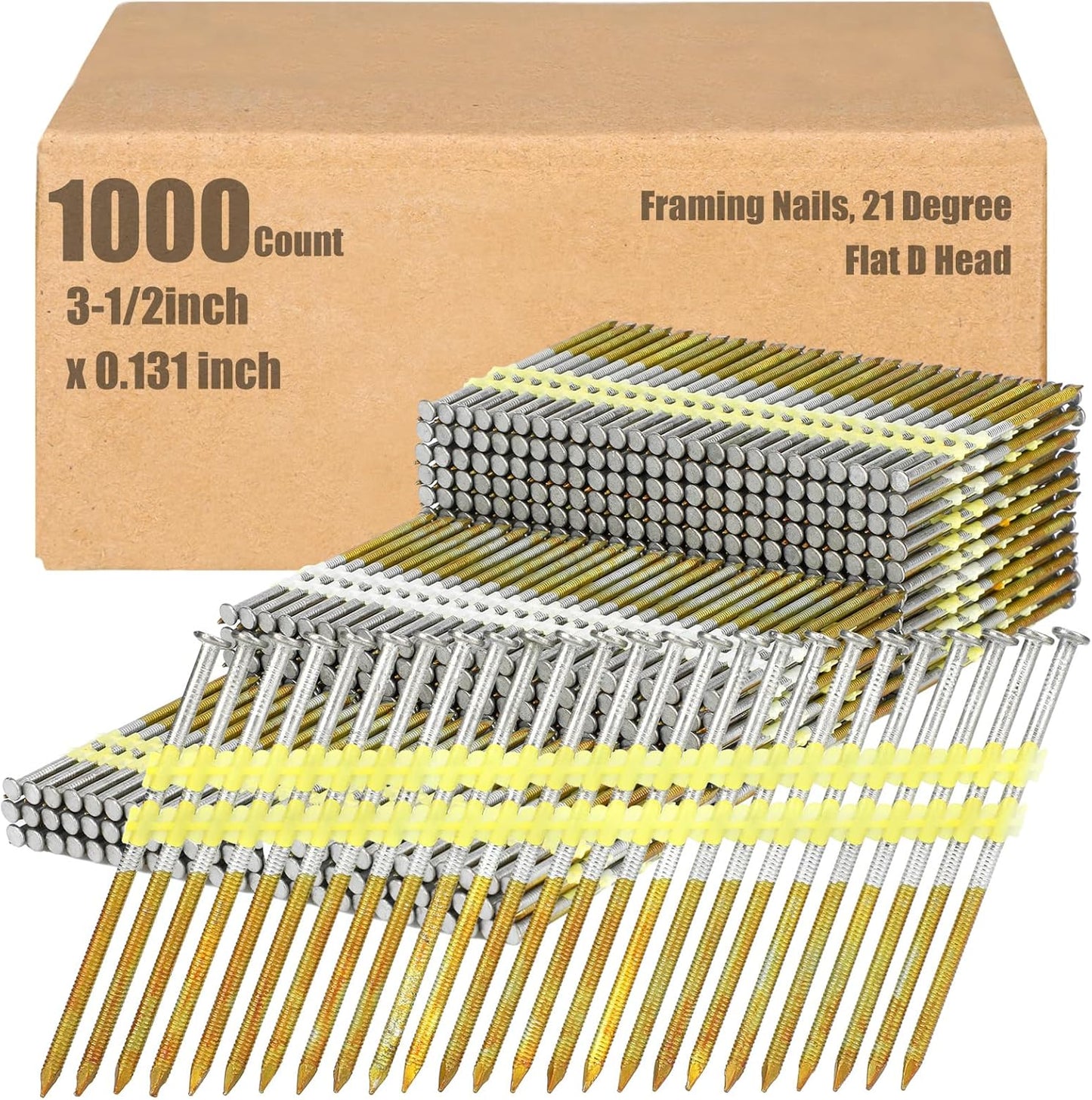 Therwen 21 Degree Framing Nails for Strong Woodwork Projects