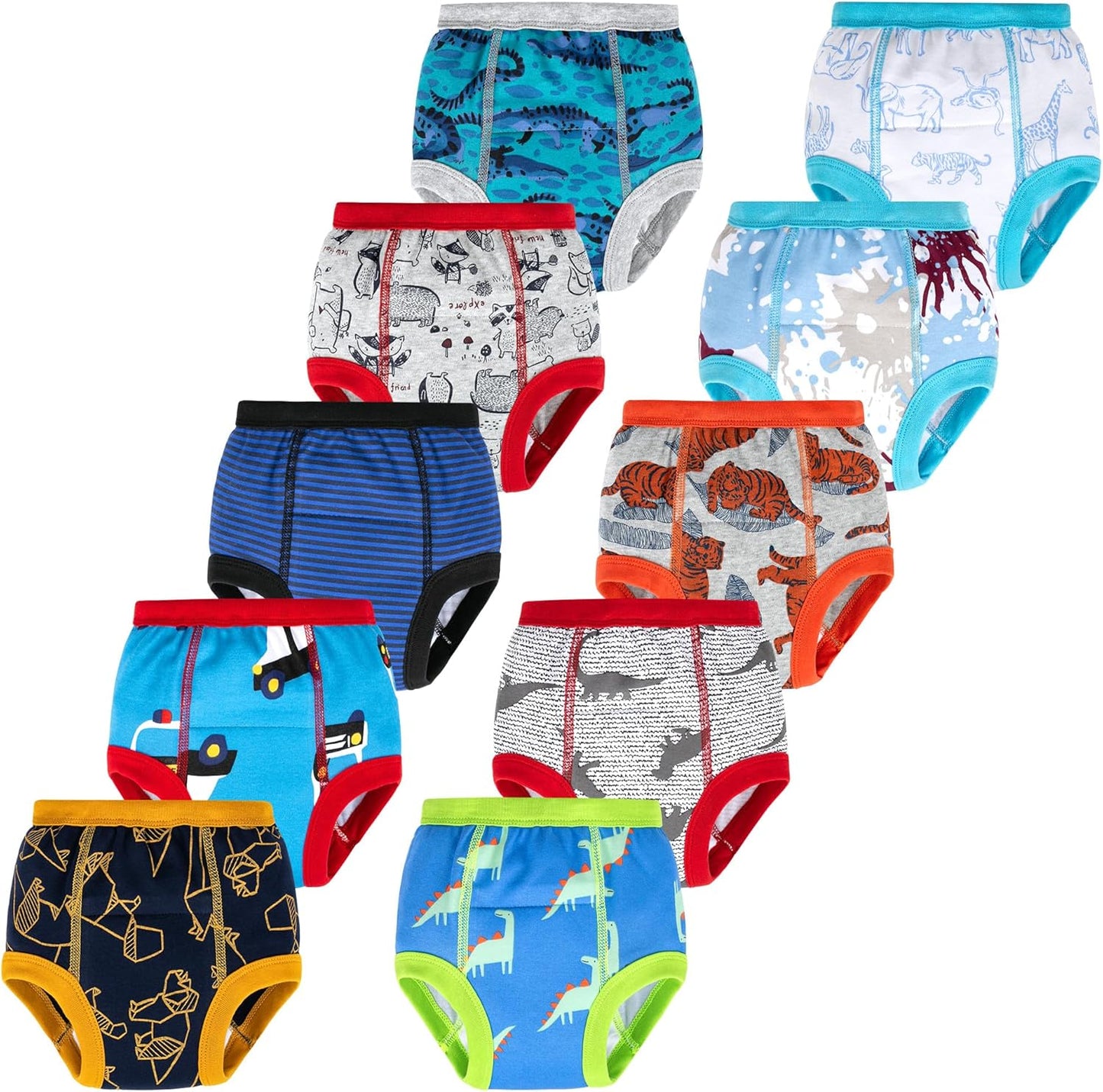 BIG ELEPHANT 10-Pack Baby Potty Training Underwear for Kids